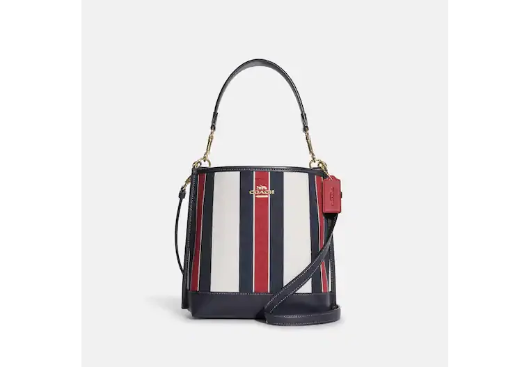 Сумка Coach Mollie Bucket 22 In Signature Jacquard With Stripes, белый/синий/красный
Сумка Coach Mollie Bucket 22 In Signature Jacquard With Stripes, белый/синий/красный