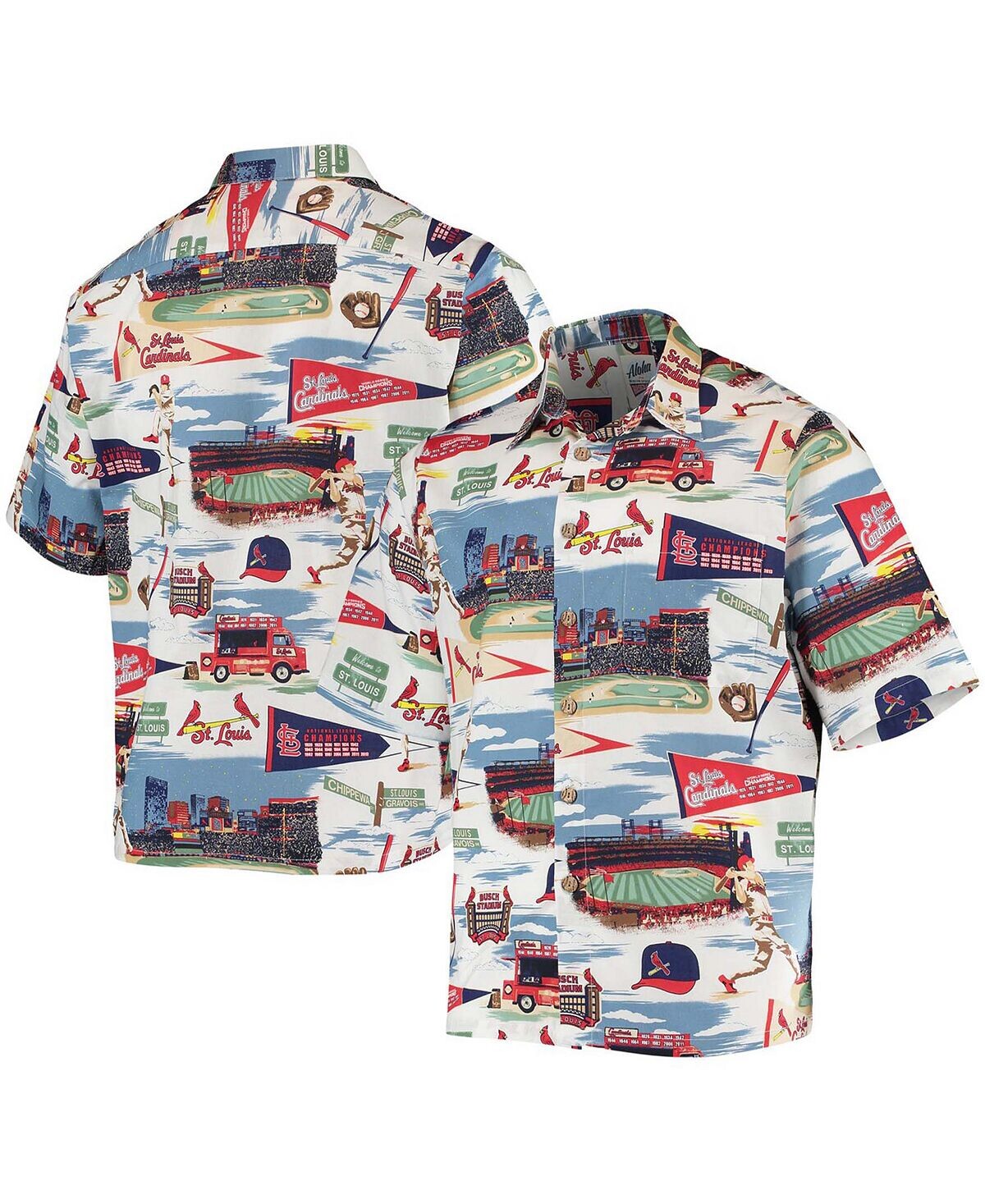 Мужская белая рубашка st. louis cardinals scenic на пуговицах 47-го бренда Reyn Spooner, белый
Мужская белая рубашка st. louis cardinals scenic на пуговицах 47-го бренда Reyn Spooner, белый