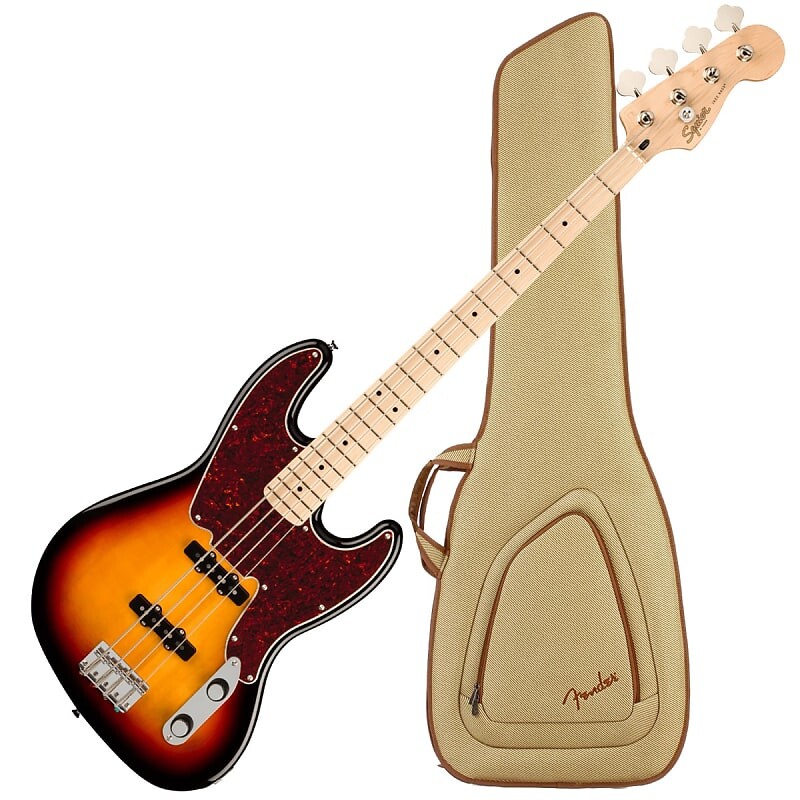 Squier Paranormal Jazz Bass '54 - Maple, 3-Color Sunburst PERFORMER PAK Paranormal Jazz Bass '54 3-Color Sunburst
Squier Paranormal Jazz Bass '54 - Maple, 3-Color Sunburst PERFORMER PAK Paranormal Jazz Bass '54 3-Color Sunburst