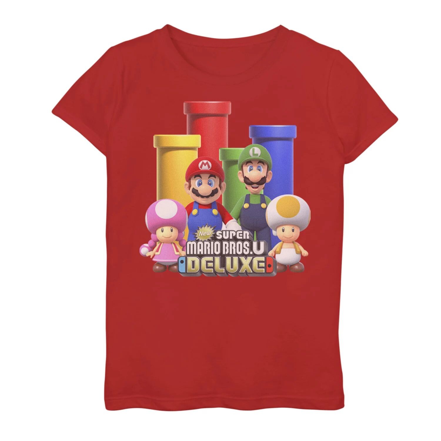 Футболка с изображением логотипа Nintendo Super Mario Bros U для девочек 7–16 лет и портретом Warp Pipe Licensed Character
Футболка с изображением логотипа Nintendo Super Mario Bros U для девочек 7–16 лет и портретом Warp Pipe Licensed Character