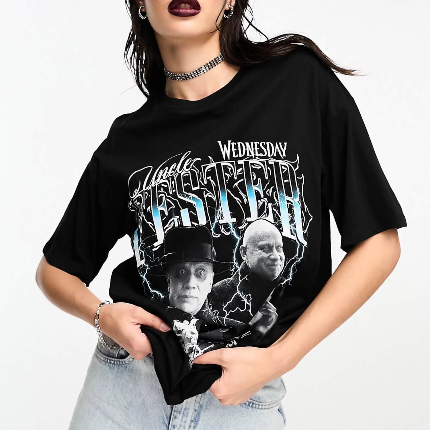 Футболка оверсайз с рисунком Asos Design Wednesday Addams Uncle Fester Licence, черный
Футболка оверсайз с рисунком Asos Design Wednesday Addams Uncle Fester Licence, черный