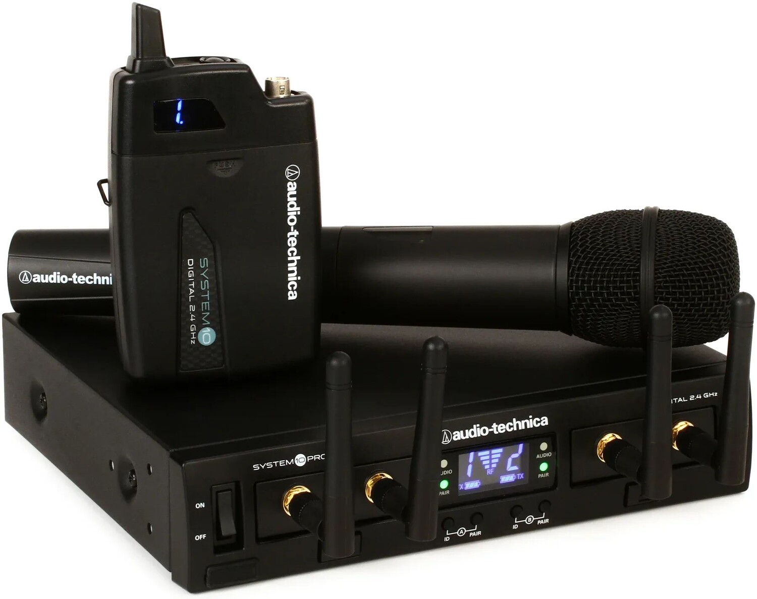 Комбинированный беспроводной ручной микрофон и поясная система Audio-Technica ATW-1312
Комбинированный беспроводной ручной микрофон и поясная система Audio-Technica ATW-1312