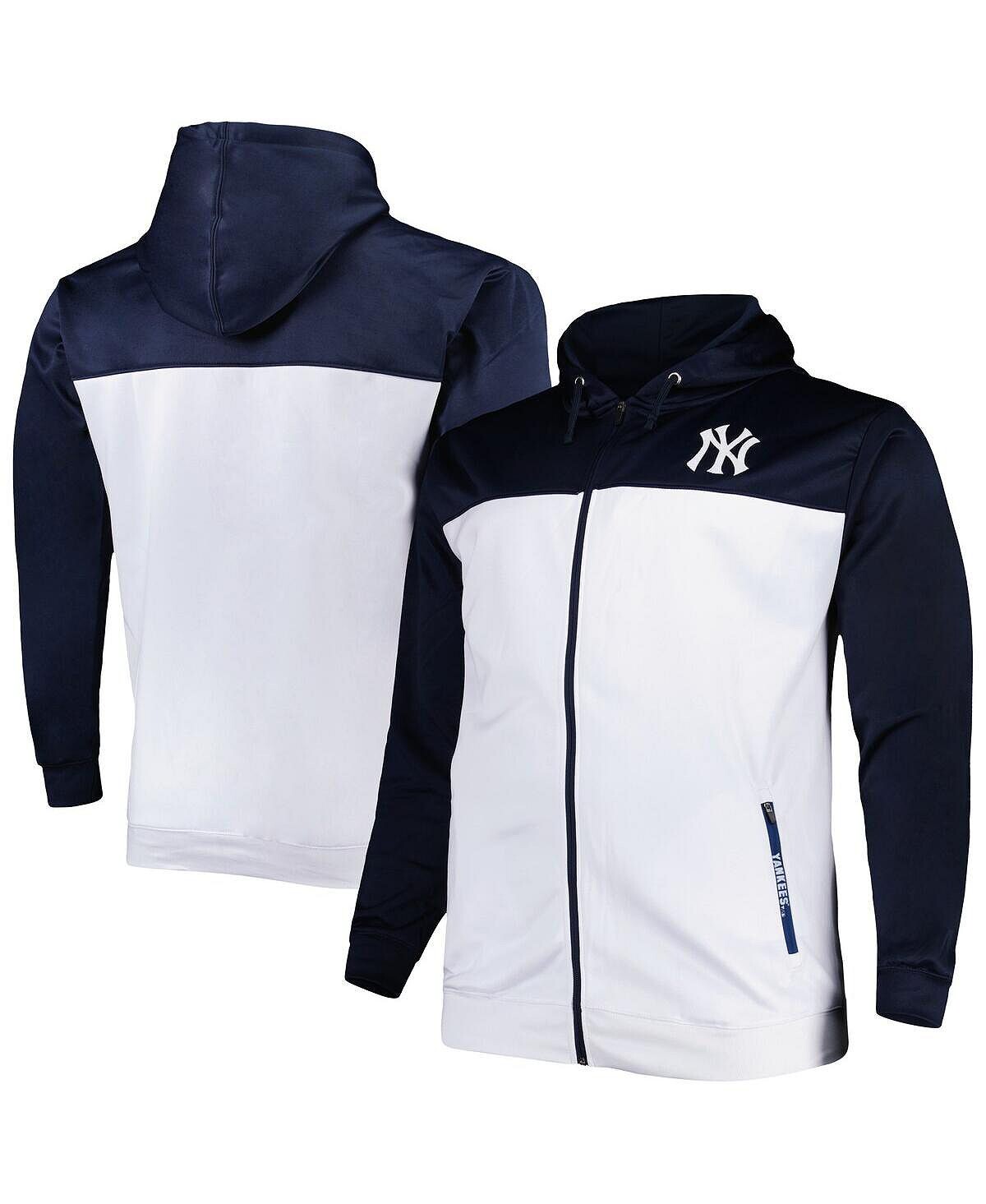 Мужской темно-синий белый худи с молнией во всю длину кокетки New York Yankees Big and Tall Profile
Мужской темно-синий белый худи с молнией во всю длину кокетки New York Yankees Big and Tall Profile