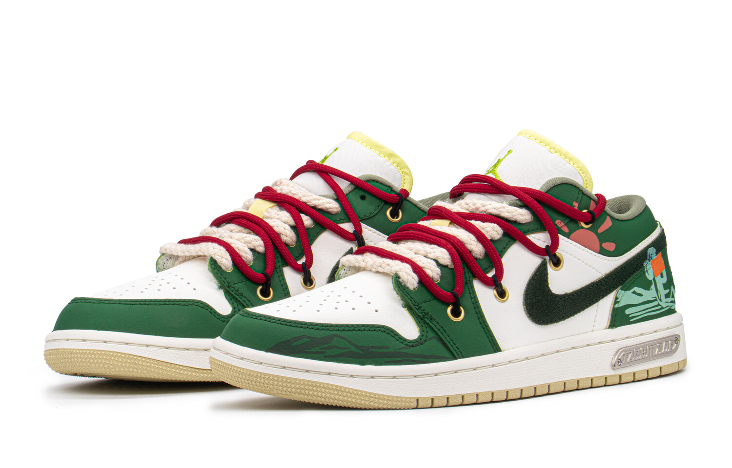 Кроссовки Air JORDAN 1 Vintage Basketball Shoes Women's Low-Top Green White Black
Кроссовки Air JORDAN 1 Vintage Basketball Shoes Women's Low-Top Green White Black