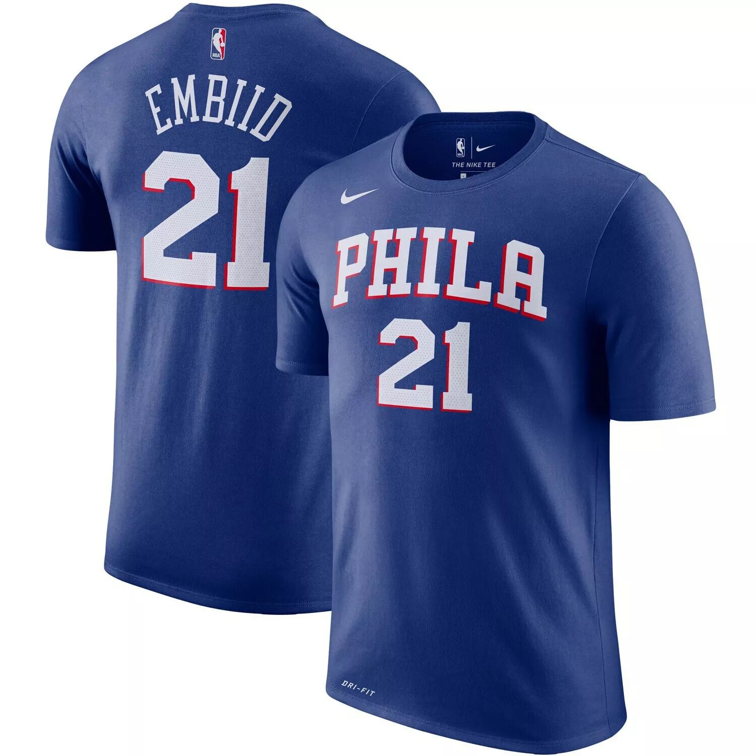 Мужская футболка Nike Joel Embiid Royal Philadelphia 76ers с именем и номером игрока Performance
Мужская футболка Nike Joel Embiid Royal Philadelphia 76ers с именем и номером игрока Performance