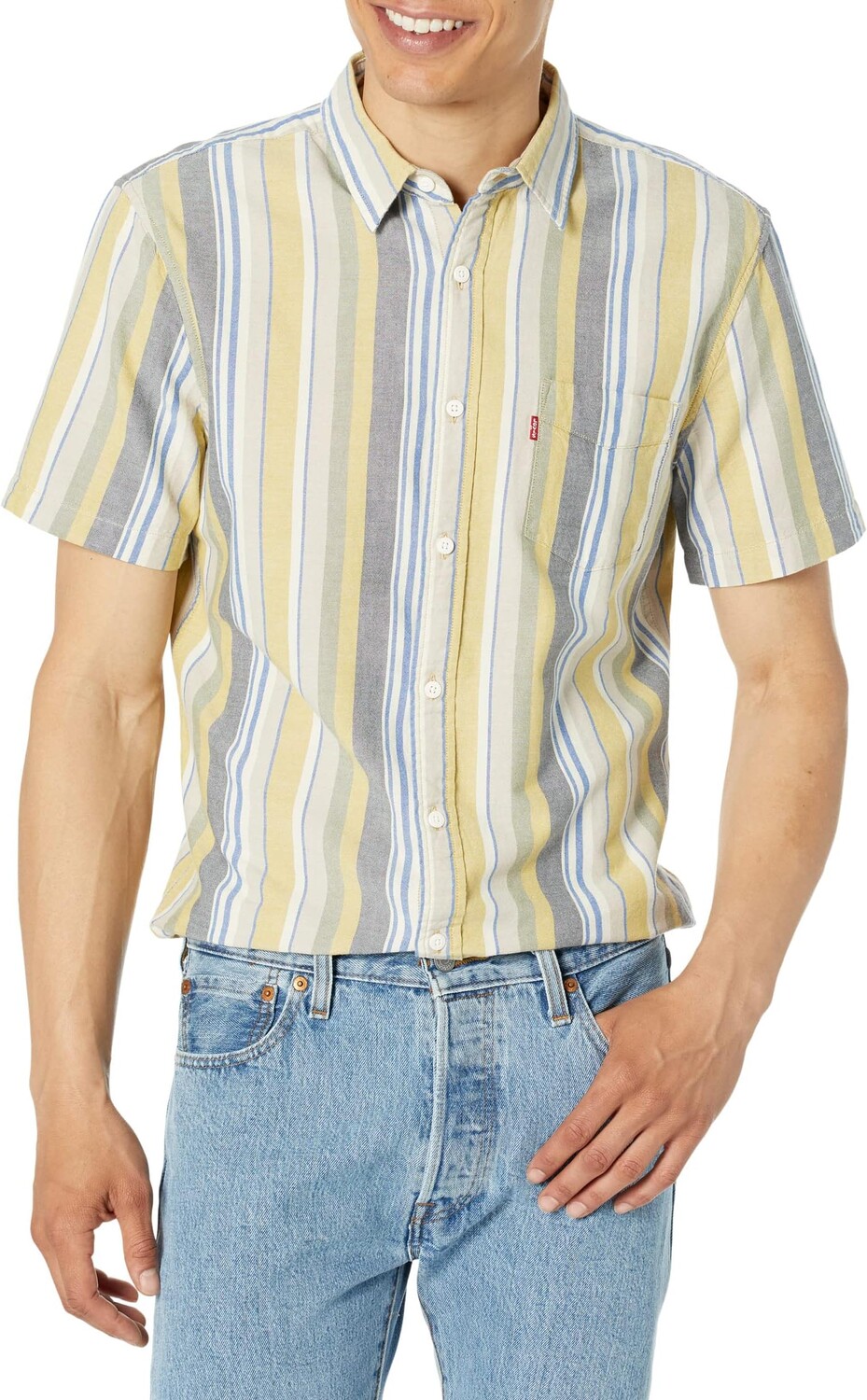 Рубашка Short Sleeve Classic One-Pocket Standard Levi's, цвет Nolan Stripe Loden Green
Рубашка Short Sleeve Classic One-Pocket Standard Levi's, цвет Nolan Stripe Loden Green