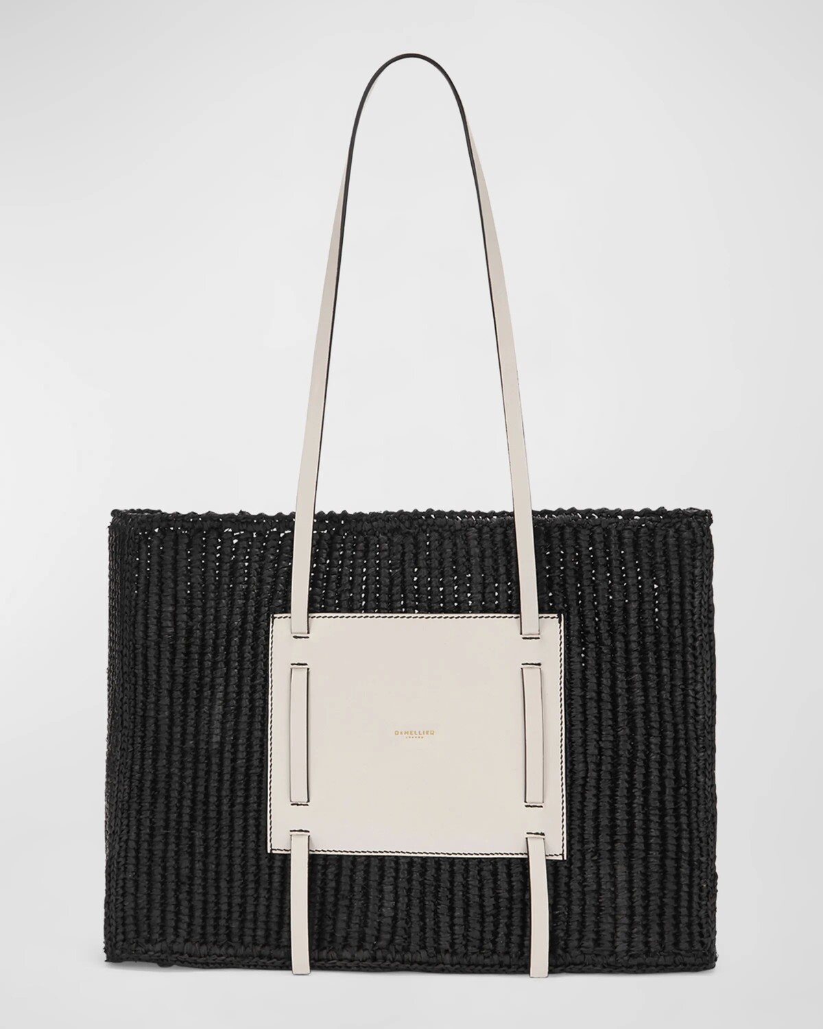 Большая сумка-капри из рафии и кожи DeMellier, цвет Black Raffia Off White Smooth
Большая сумка-капри из рафии и кожи DeMellier, цвет Black Raffia Off White Smooth