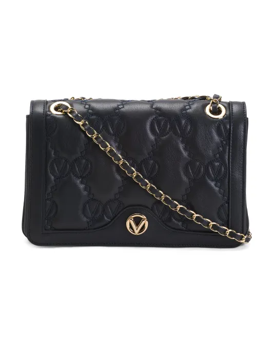 Кожаное плечо через плечо Matelasse Made In Italy с монограммой Auror Valentino By Mario Valentino, темно-синий
Кожаное плечо через плечо Matelasse Made In Italy с монограммой Auror Valentino By Mario Valentino, темно-синий