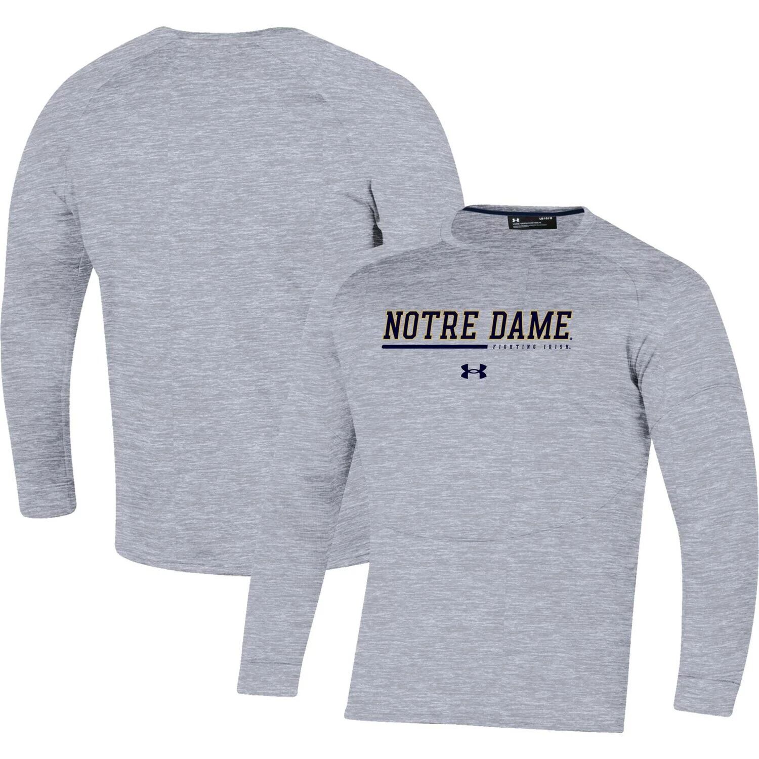 Мужской серый флисовый пуловер с регланом Under Armour Notre Dame Fighting Irish Sideline, толстовка
Мужской серый флисовый пуловер с регланом Under Armour Notre Dame Fighting Irish Sideline, толстовка
