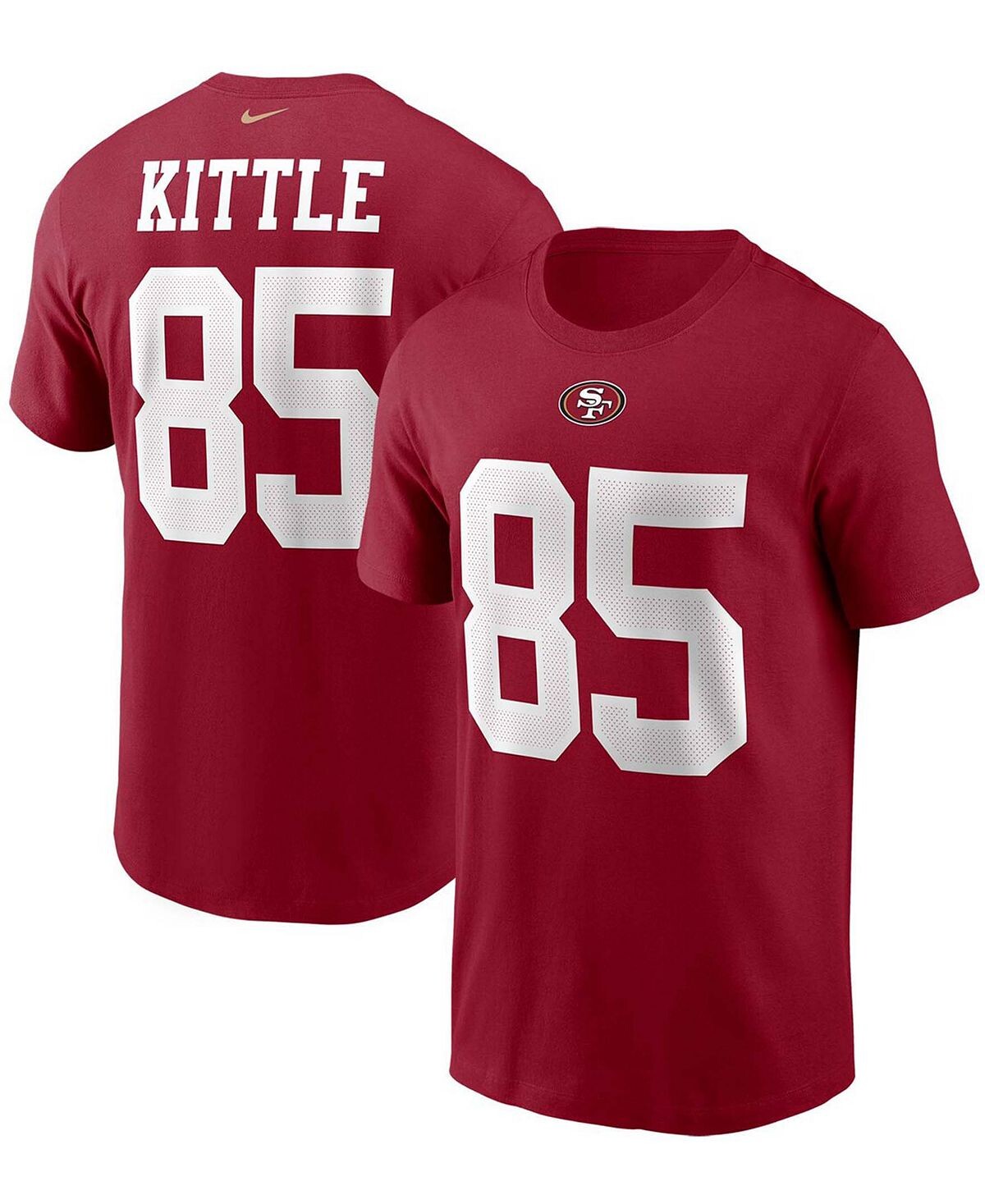 Мужская футболка с именем и номером George Kittle Scarlet San Francisco 49ers Nike
Мужская футболка с именем и номером George Kittle Scarlet San Francisco 49ers Nike