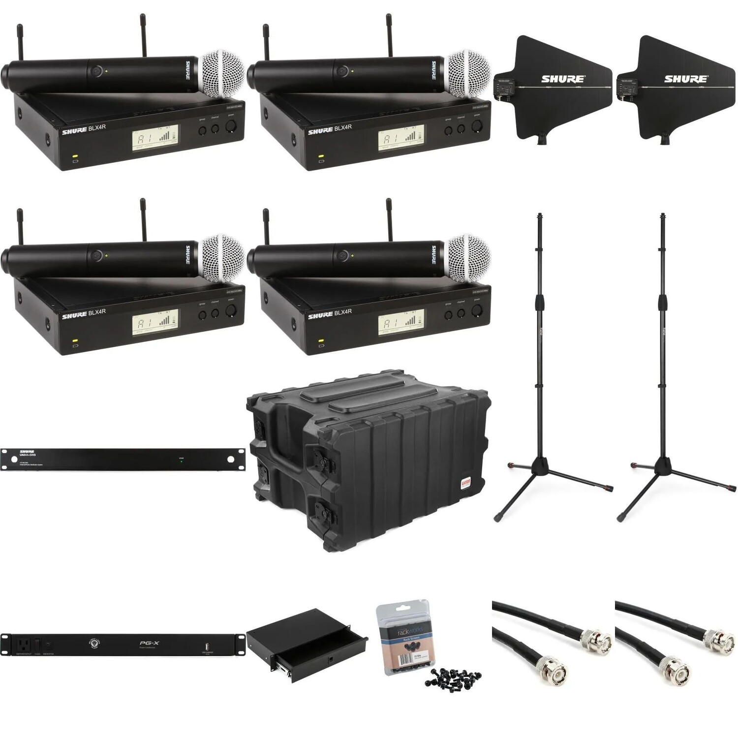 Новый 4-канальный портативный беспроводной ручной микрофон Shure BLX24R/SM58 — диапазон H10
Новый 4-канальный портативный беспроводной ручной микрофон Shure BLX24R/SM58 — диапазон H10