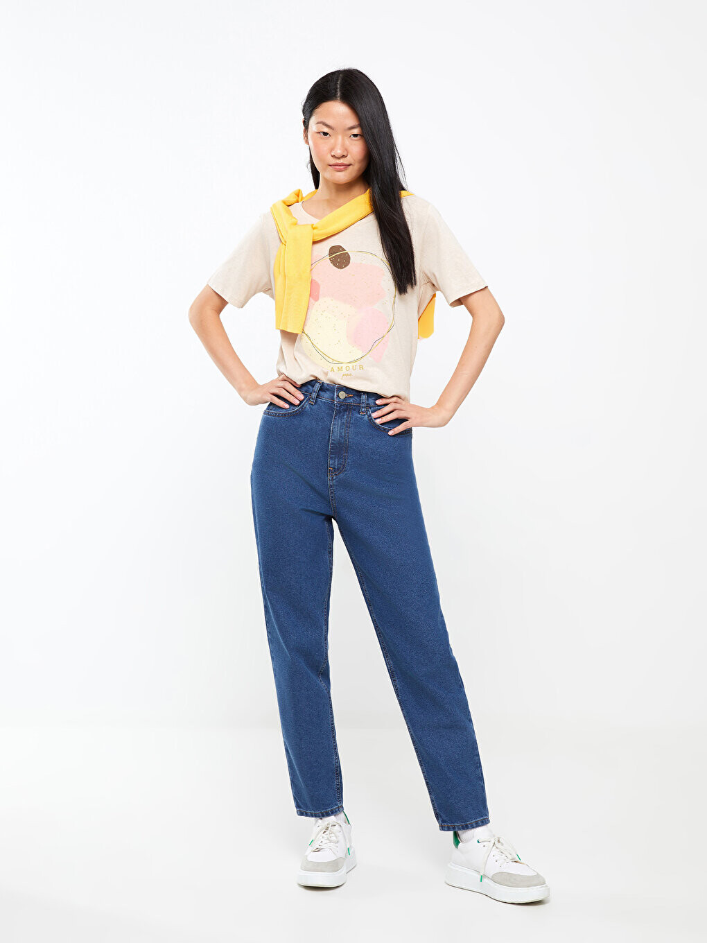 Женские джинсовые брюки с высокой талией для мамы LCW Jeans, среднее индиго родео
Женские джинсовые брюки с высокой талией для мамы LCW Jeans, среднее индиго родео