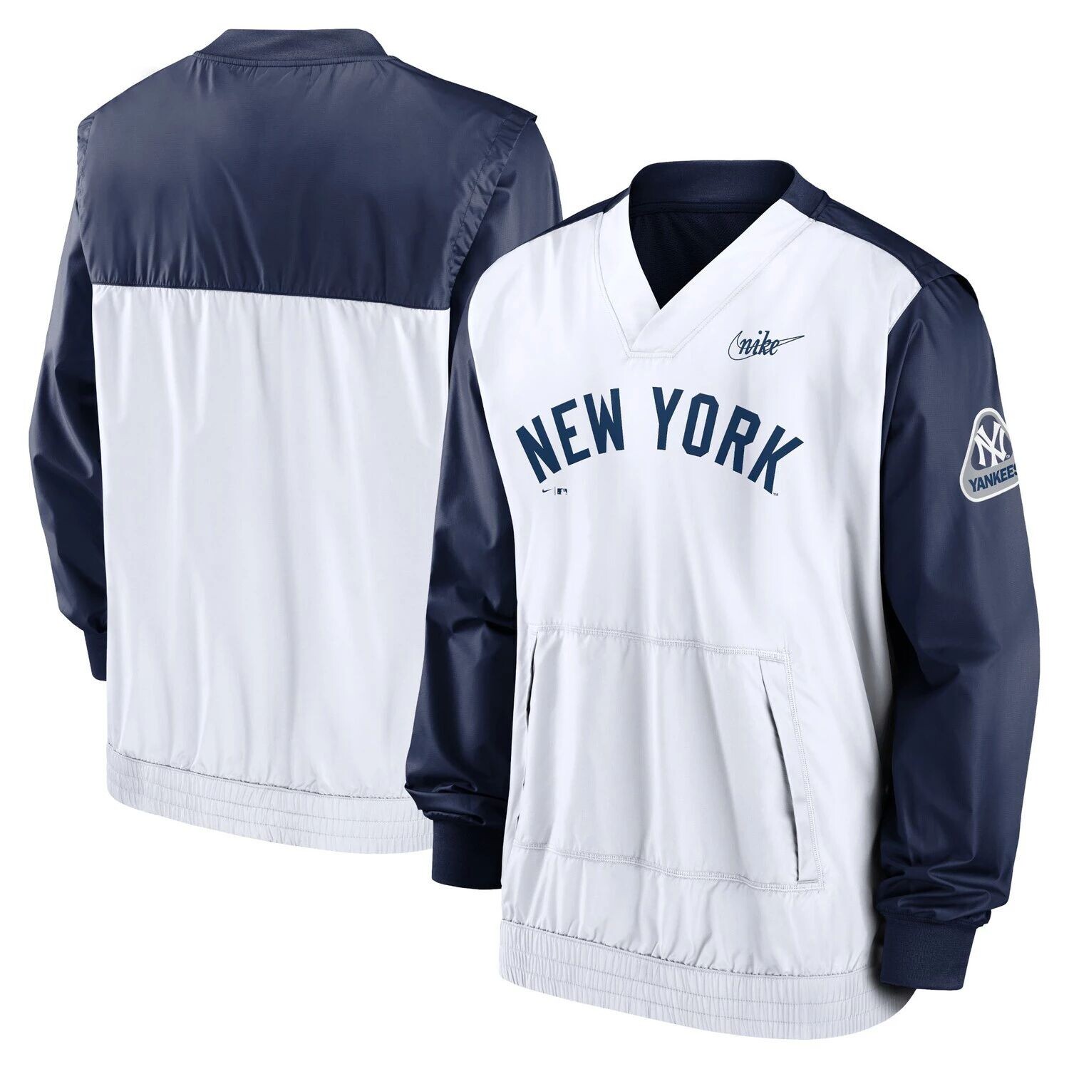 Мужской темно-синий/белый пуловер с v-образным вырезом New York Yankees Cooperstown Collection Nike
Мужской темно-синий/белый пуловер с v-образным вырезом New York Yankees Cooperstown Collection Nike