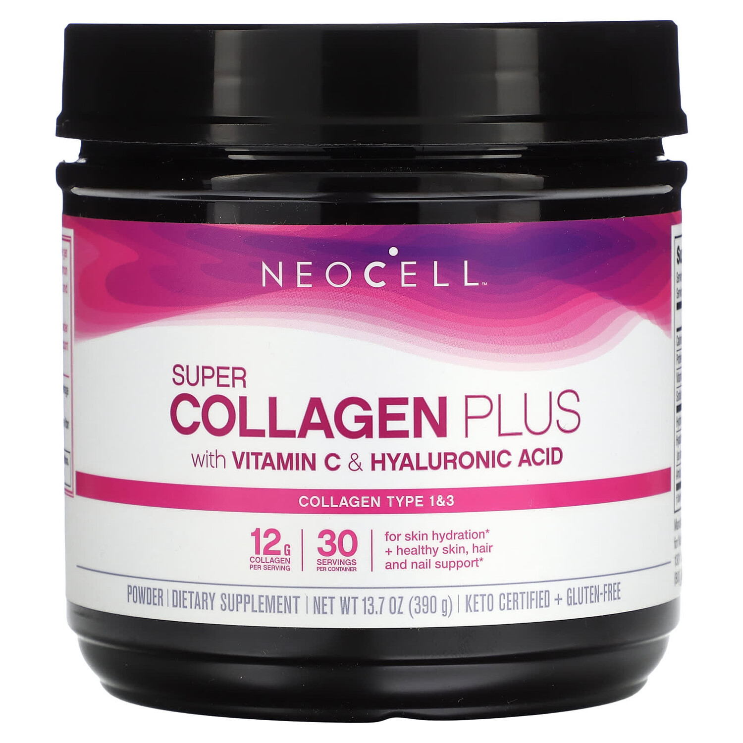 Super Collagen Plus с витамином C и гиалуроновой кислотой, 390 г (13,7 унции), NeoCell
Super Collagen Plus с витамином C и гиалуроновой кислотой, 390 г (13,7 унции), NeoCell