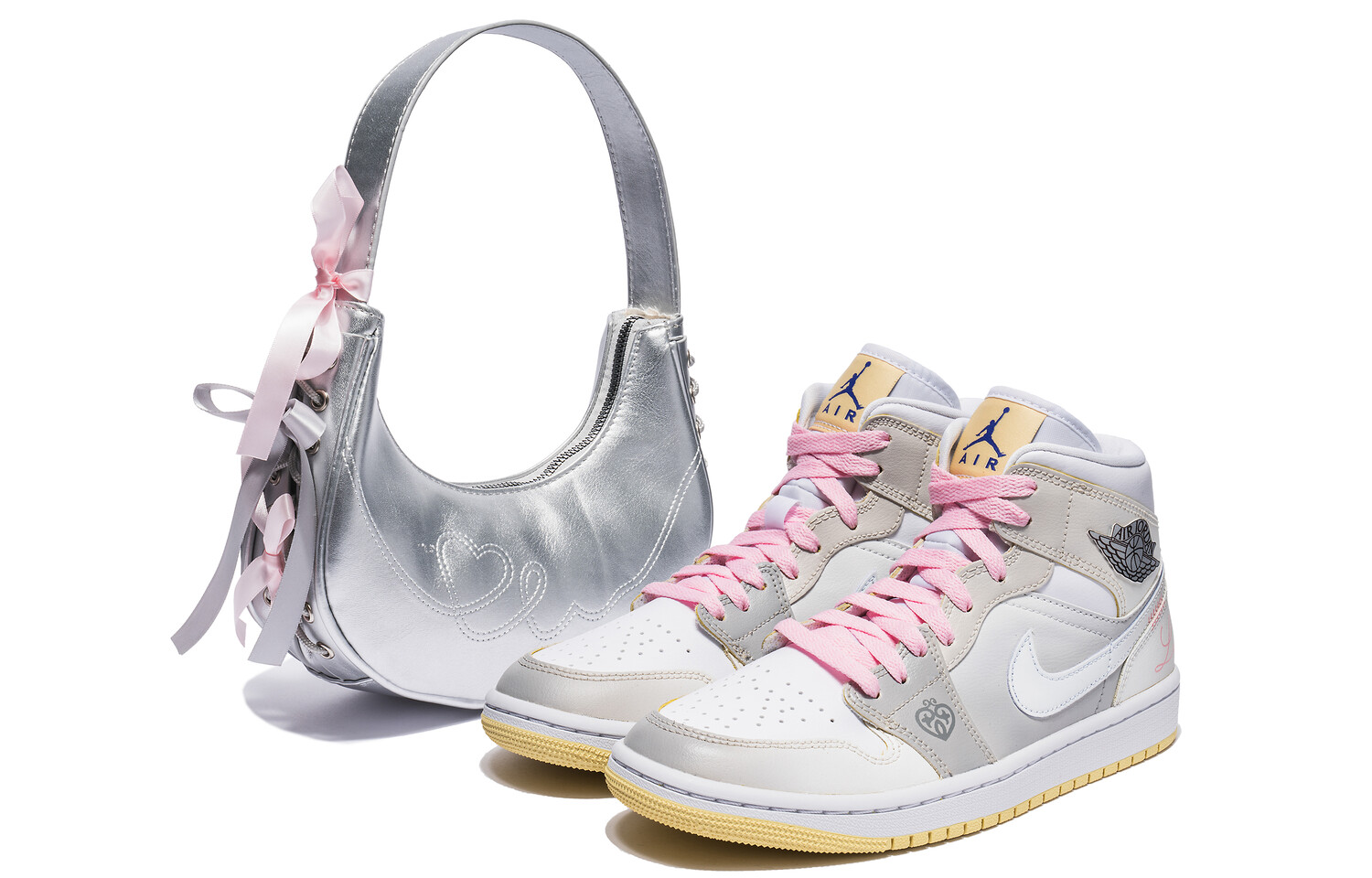 Кроссовки Air Jordan 1 Vintage Basketball Shoes Women's Mid-top Pink, серебряный
Кроссовки Air Jordan 1 Vintage Basketball Shoes Women's Mid-top Pink, серебряный
