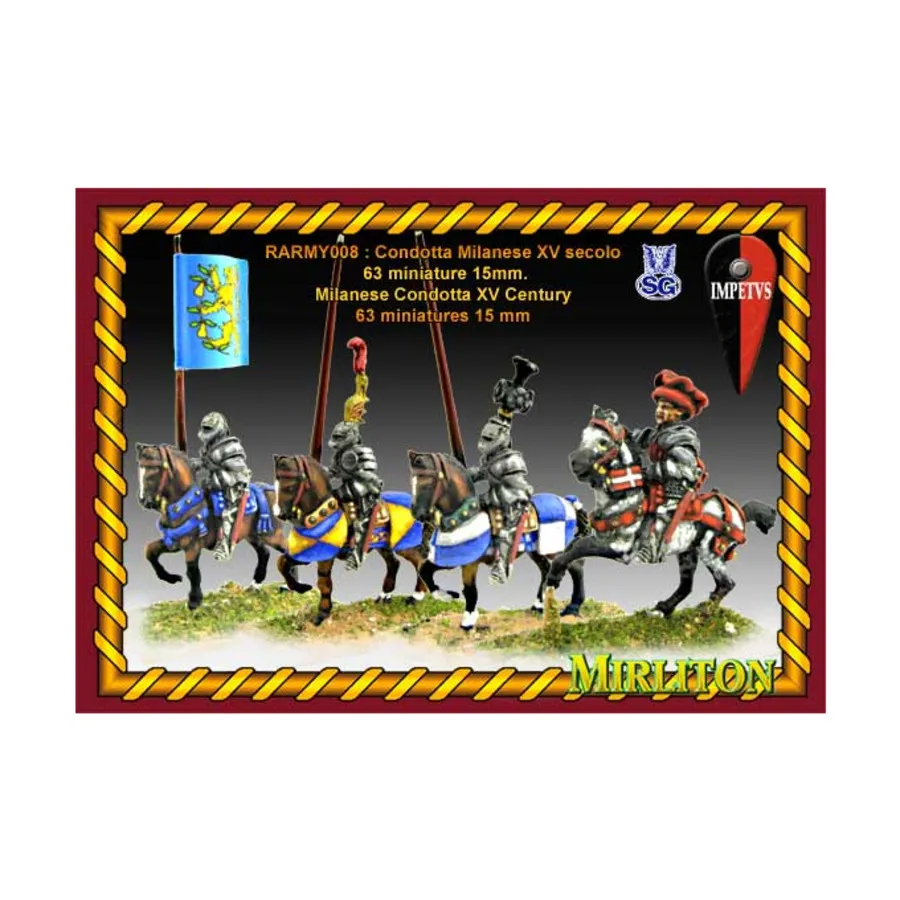 Миланская Кондотта XV Века, Historical Miniatures - IMPETUS (15mm) (Mirliton SG)
Миланская Кондотта XV Века, Historical Miniatures - IMPETUS (15mm) (Mirliton SG)