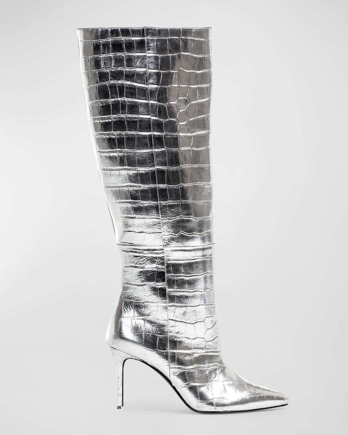 Ботинки до колена Tory Croco на шпильке Black Suede Studio, цвет Silver Metallic Croc Leather
Ботинки до колена Tory Croco на шпильке Black Suede Studio, цвет Silver Metallic Croc Leather