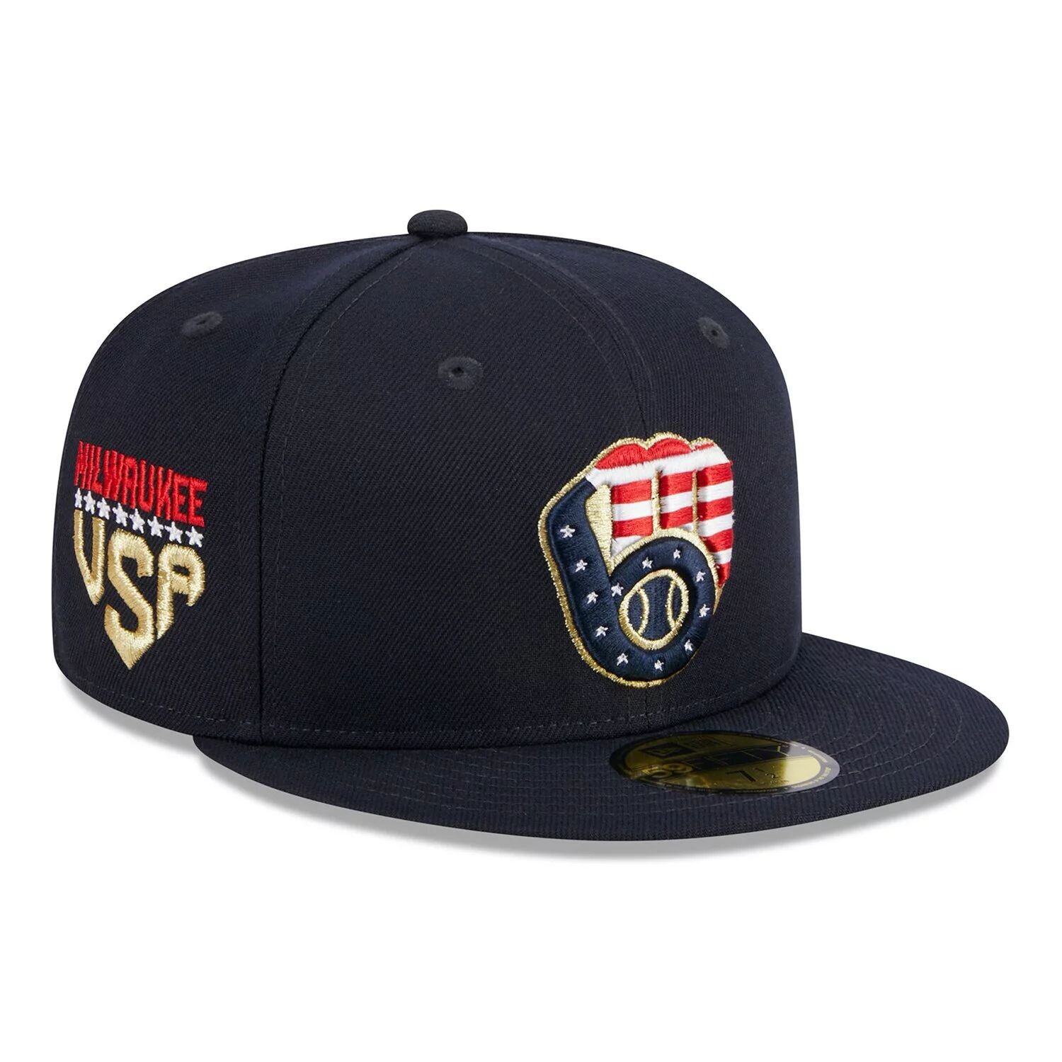 Мужская облегающая шляпа New Era Navy Milwaukee Brewers 2023, Четвертое июля 59FIFTY
Мужская облегающая шляпа New Era Navy Milwaukee Brewers 2023, Четвертое июля 59FIFTY