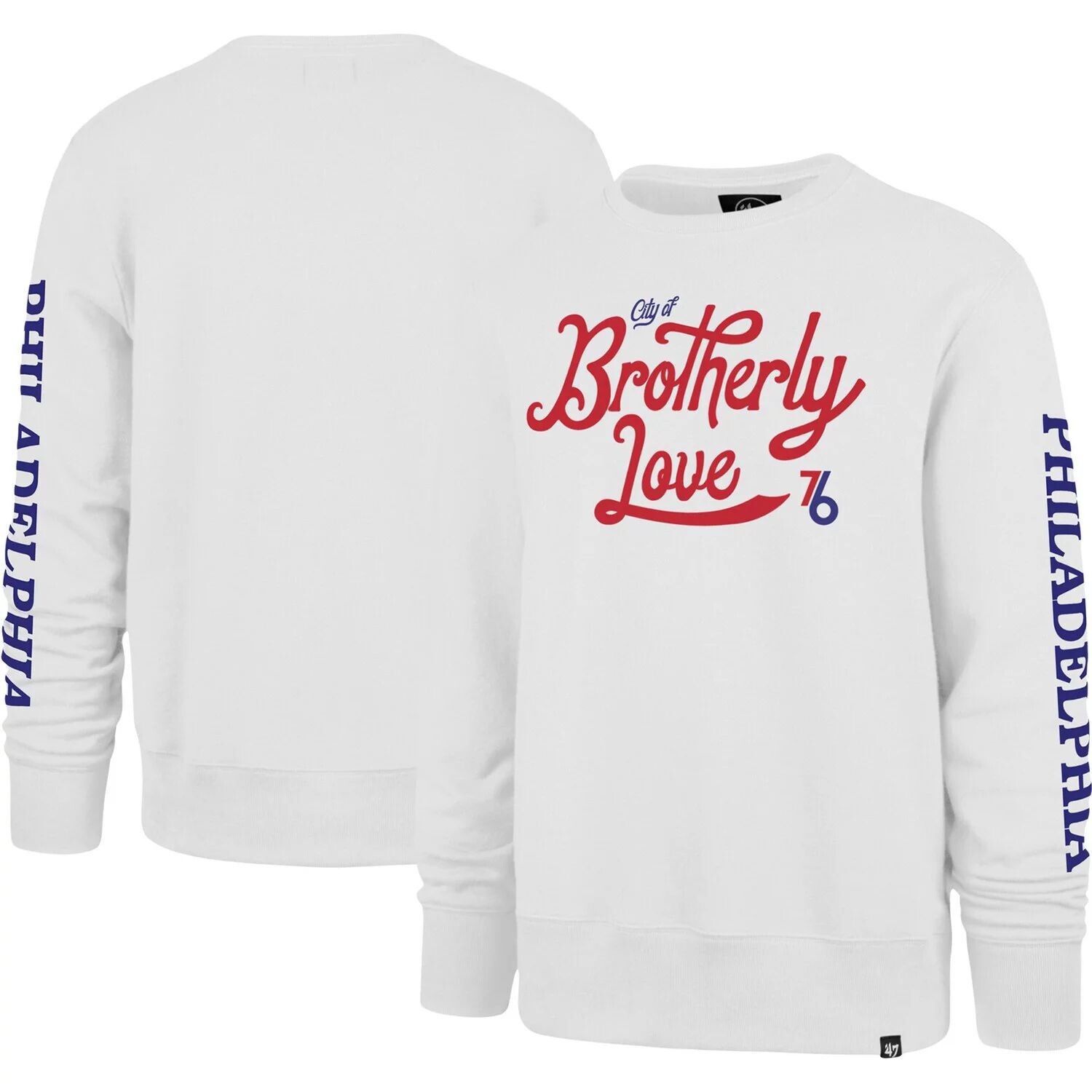 Мужской белый пуловер с двумя торфяными заголовками '47 Philadelphia 76ers 2022/23 City Edition
Мужской белый пуловер с двумя торфяными заголовками '47 Philadelphia 76ers 2022/23 City Edition