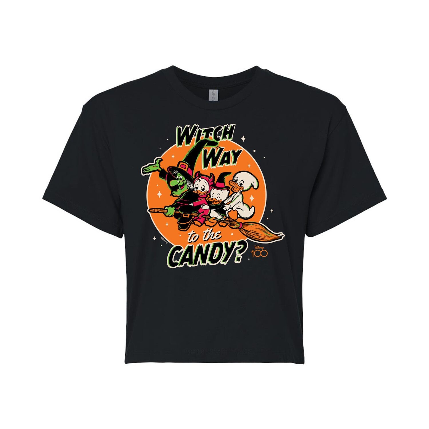 Укороченная футболка с рисунком Disney 100 Juniors' Witch Way To The Candy Licensed Character
Укороченная футболка с рисунком Disney 100 Juniors' Witch Way To The Candy Licensed Character