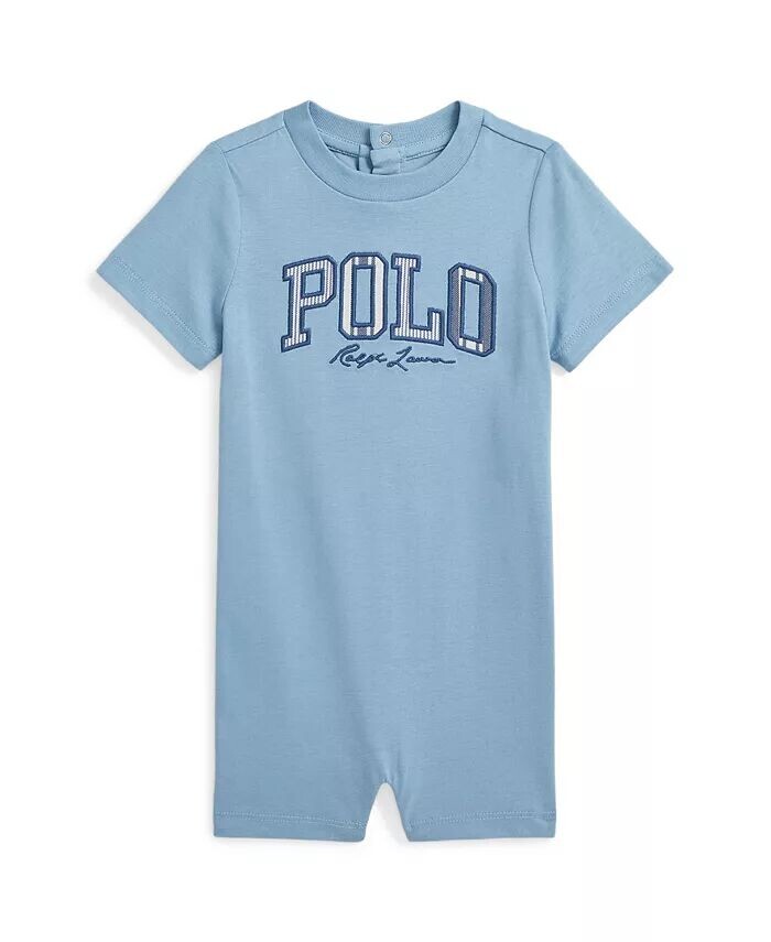 Шорты из хлопкового джерси с полосатым логотипом Baby Baby Polo Ralph Lauren, синий
Шорты из хлопкового джерси с полосатым логотипом Baby Baby Polo Ralph Lauren, синий