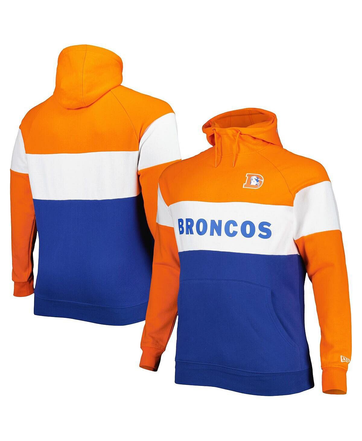 Мужской темно-синий пуловер с капюшоном Denver Broncos Big and Tall Throwback с цветными блоками реглан New Era
Мужской темно-синий пуловер с капюшоном Denver Broncos Big and Tall Throwback с цветными блоками реглан New Era