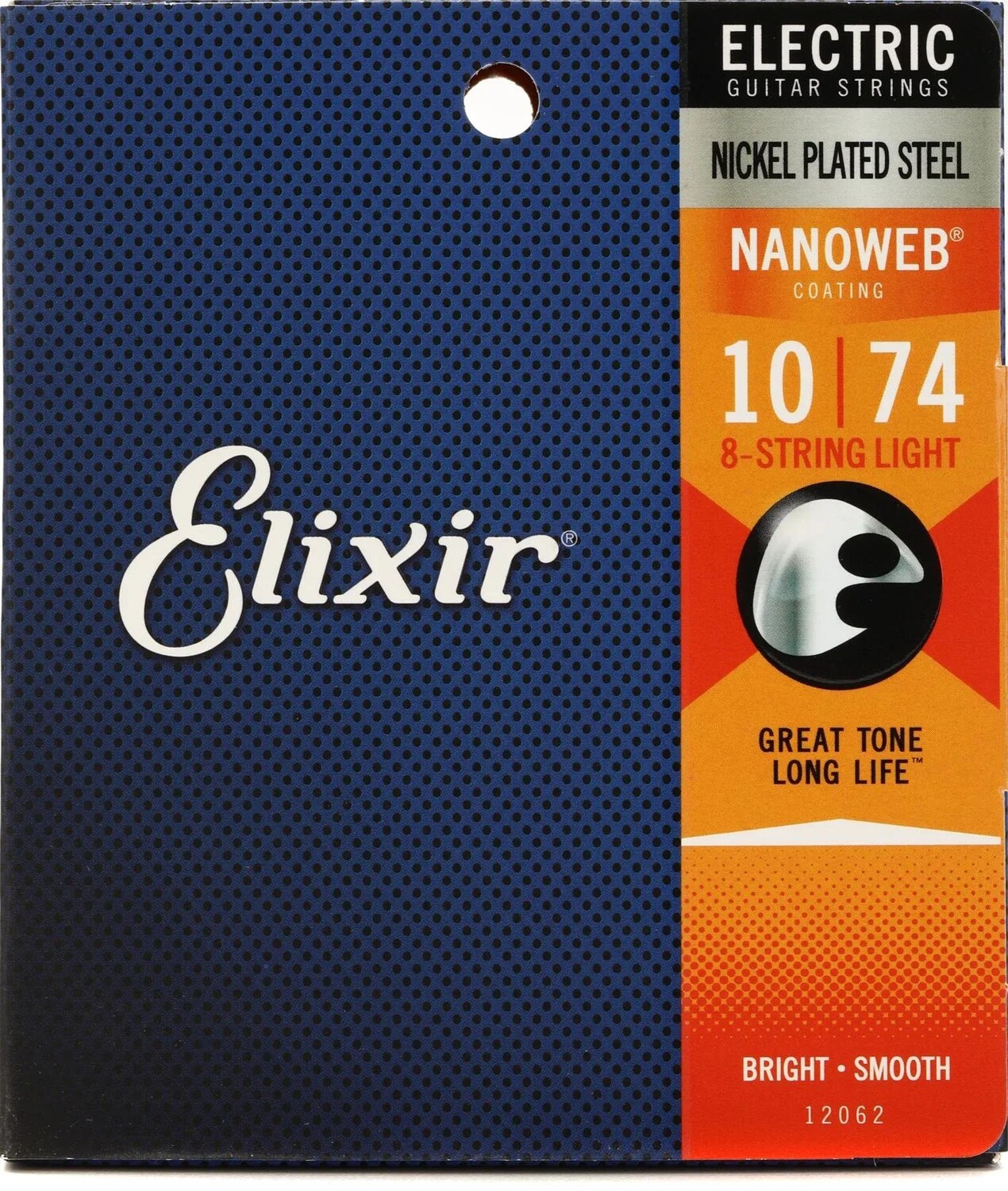 Elixir Strings 12062 Струны для электрогитары Nanoweb — .010-.074 Легкие, 8-струнные
Elixir Strings 12062 Струны для электрогитары Nanoweb — .010-.074 Легкие, 8-струнные