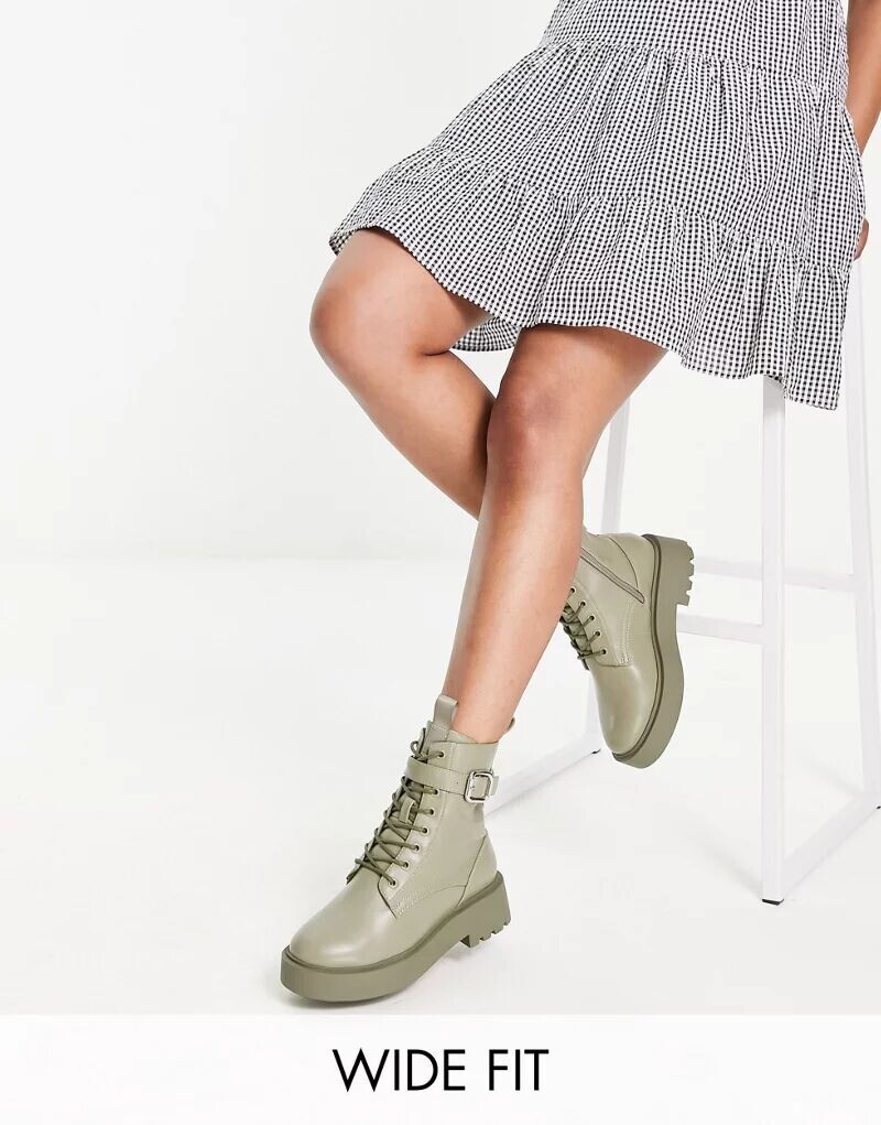 Ботильоны цвета хаки на шнуровке ASOS Alix с широкой подошвой и массивной подошвой
Ботильоны цвета хаки на шнуровке ASOS Alix с широкой подошвой и массивной подошвой