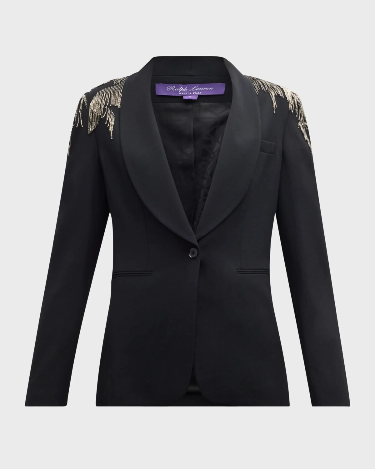 Роскошный пиджак Tamara из шерстяного крепа с украшением из кристаллов Ralph Lauren Collection, черный
Роскошный пиджак Tamara из шерстяного крепа с украшением из кристаллов Ralph Lauren Collection, черный