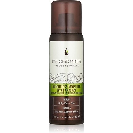 Невесомая влага, микротуман с сухим маслом, 50 мл, Macadamia Professional
Невесомая влага, микротуман с сухим маслом, 50 мл, Macadamia Professional