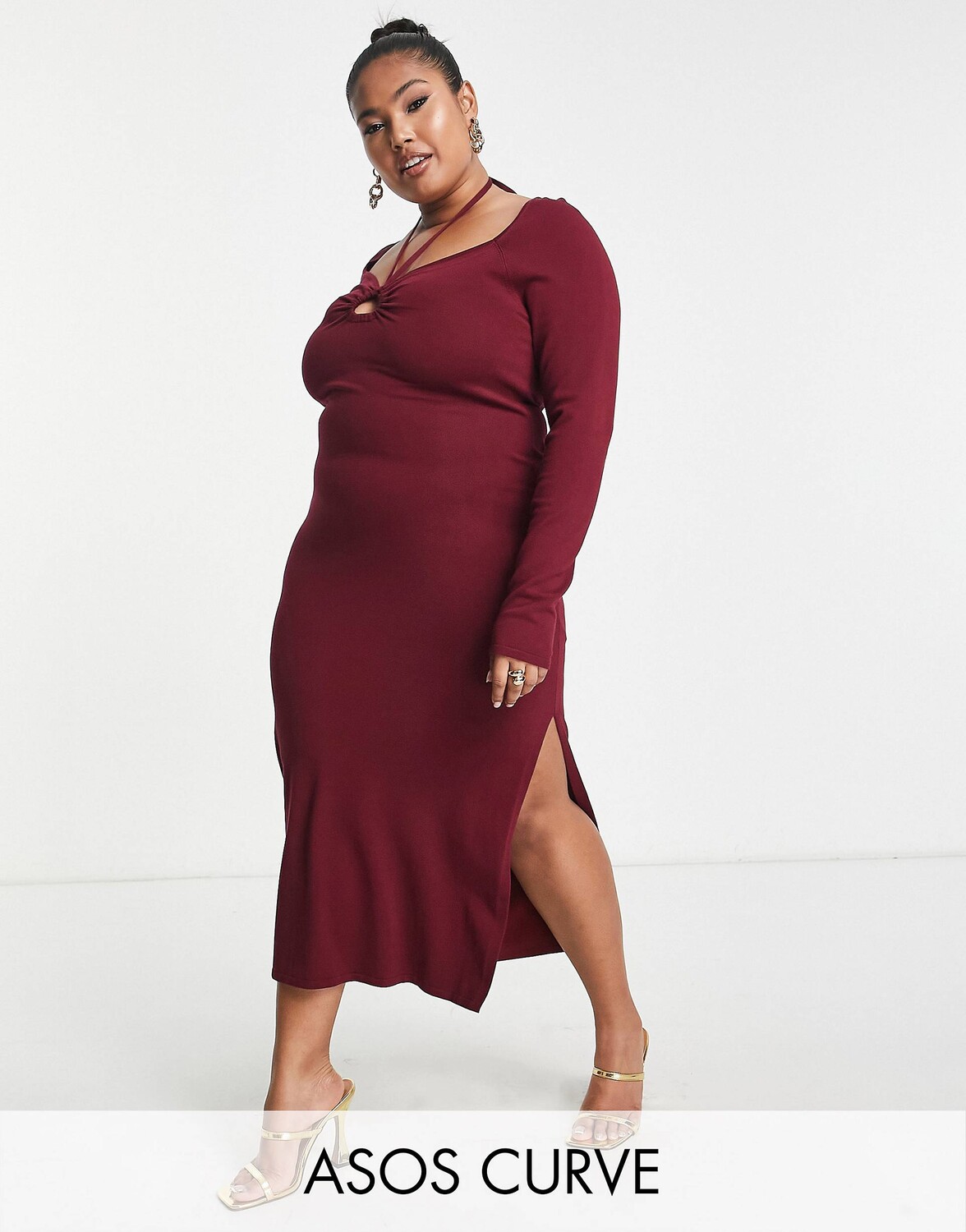 Темно-красное трикотажное платье миди с перекрещенными лямками ASOS DESIGN Curve
Темно-красное трикотажное платье миди с перекрещенными лямками ASOS DESIGN Curve