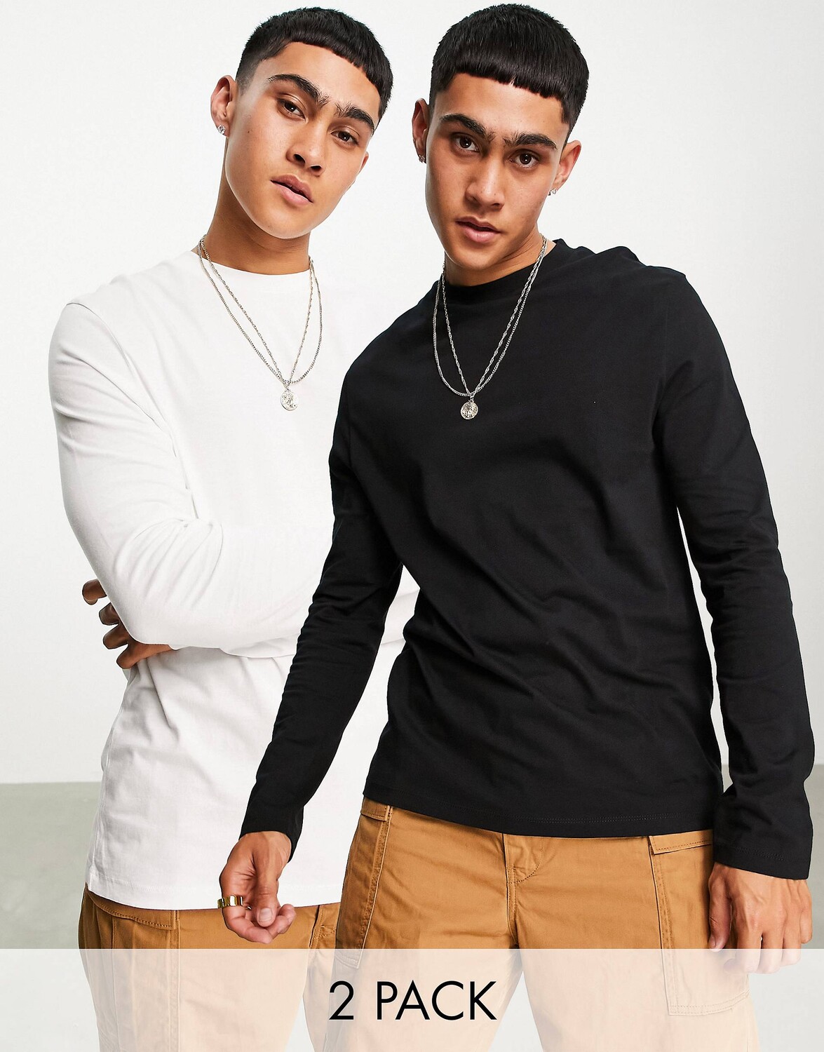 Футболка с длинными рукавами и круглым вырезом ASOS DESIGN из смеси хлопка - МУЛЬТИ, Черный
Футболка с длинными рукавами и круглым вырезом ASOS DESIGN из смеси хлопка - МУЛЬТИ, Черный