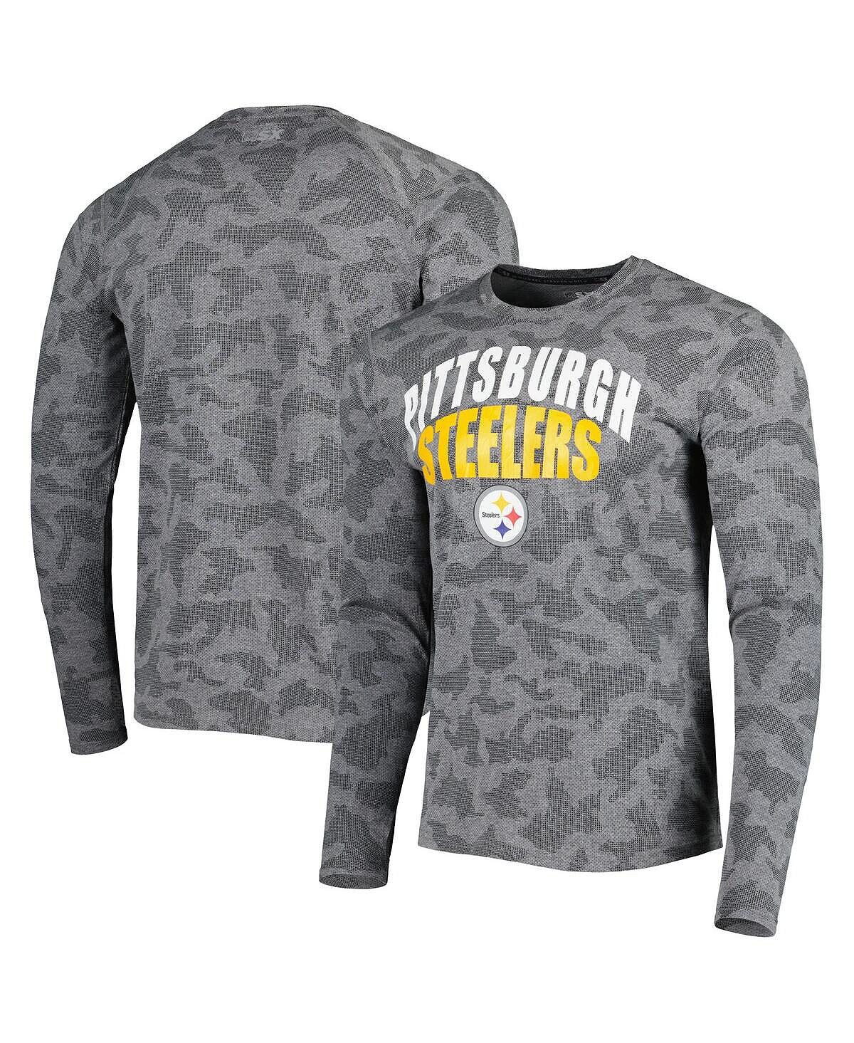 Мужская черная футболка с камуфляжным принтом pittsburgh steelers performance с длинным рукавом MSX by Michael Strahan, черный
Мужская черная футболка с камуфляжным принтом pittsburgh steelers performance с длинным рукавом MSX by Michael Strahan, черный