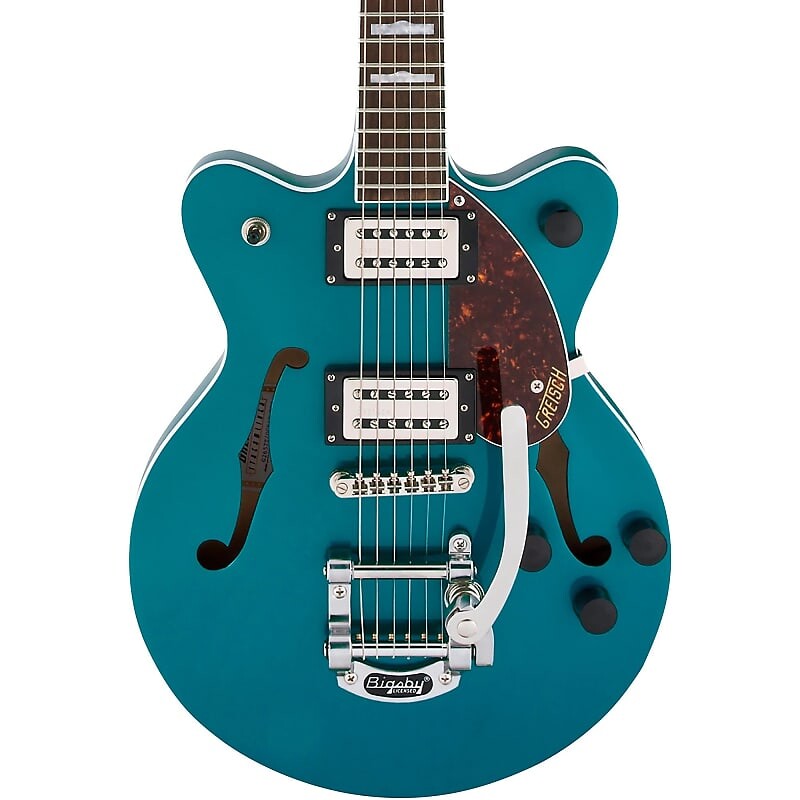 Gretsch G2657T Streamliner Center Block Jr. Double-Cut с электрогитарой Bigsby Ocean Turquoise
Gretsch G2657T Streamliner Center Block Jr. Double-Cut с электрогитарой Bigsby Ocean Turquoise