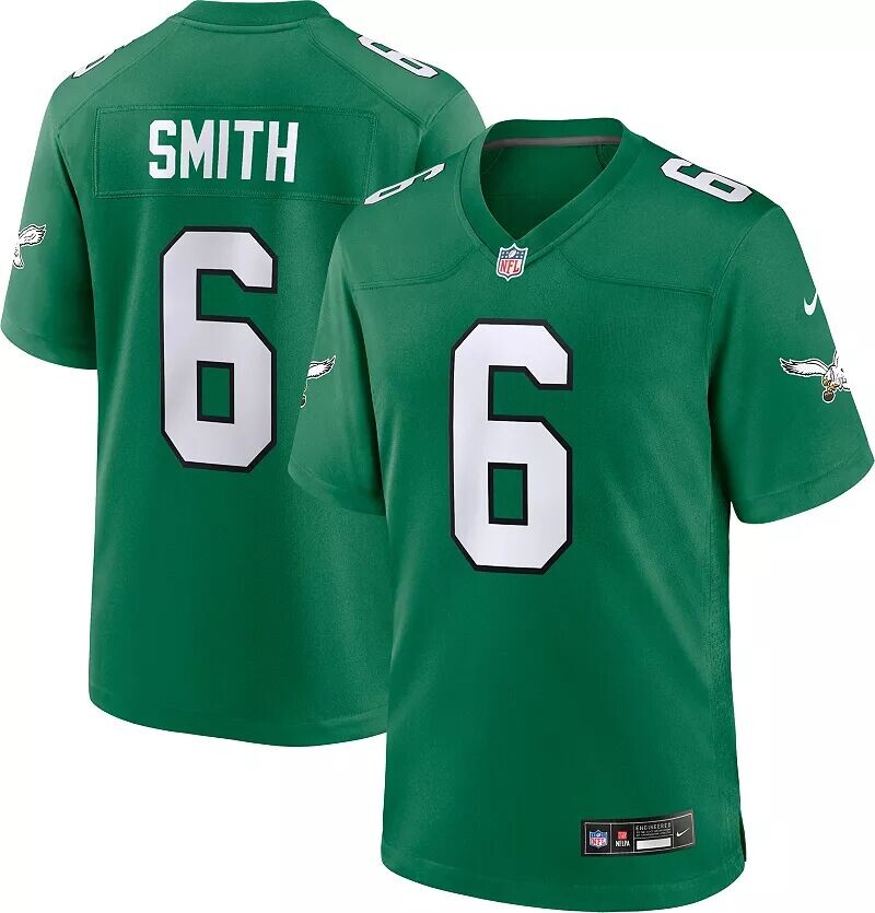 Мужская футболка Nike Philadelphia Eagles DeVonta Smith #6 Alternate Kelly Green Game
Мужская футболка Nike Philadelphia Eagles DeVonta Smith #6 Alternate Kelly Green Game