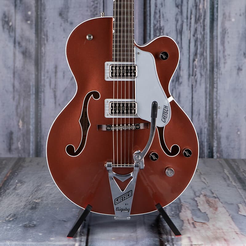 Gretsch G6118T Players Edition Anniversary Hollowbody W/String-Thru Bigsby, двухцветный медный металлик G6118T Players Edition Anniversary Hollowbody W/ String-Thru Bigsby, Two-Tone Copper Metallic/
Gretsch G6118T Players Edition Anniversary Hollowbody W/String-Thru Bigsby, двухцветный медный металлик G6118T Players Edition Anniversary Hollowbody W/ String-Thru Bigsby, Two-Tone Copper Metallic/