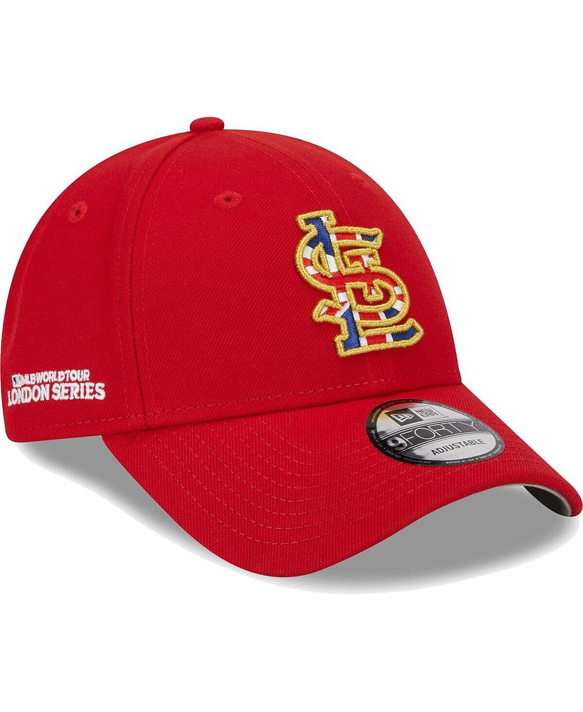 Мужская красная регулируемая кепка с флагом St. Louis Cardinals 2023 MLB World Tour: London Series 9FORTY New Era
Мужская красная регулируемая кепка с флагом St. Louis Cardinals 2023 MLB World Tour: London Series 9FORTY New Era