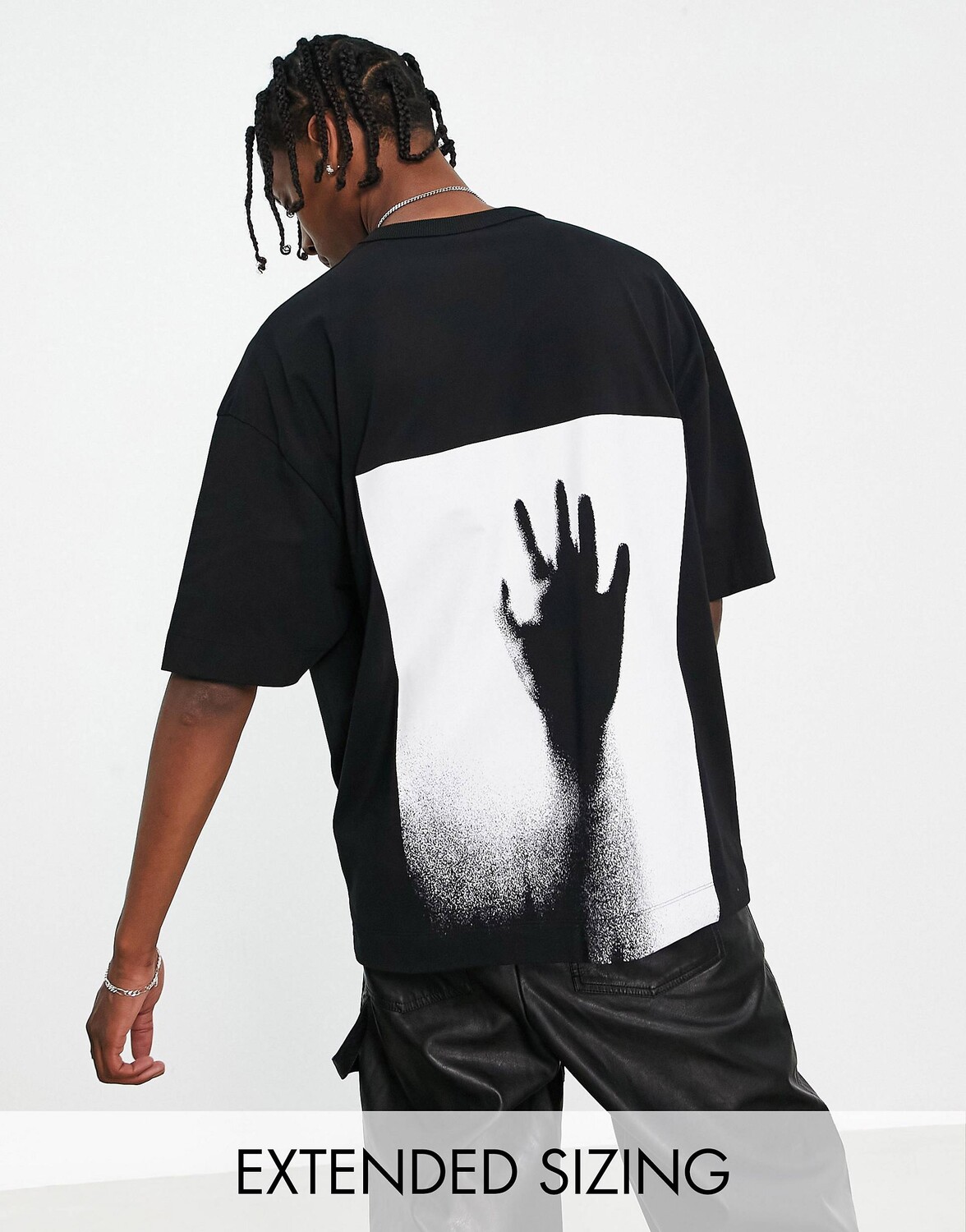 Черная оверсайз-футболка с фотографическим принтом на спине ASOS Dark Future, Черный
Черная оверсайз-футболка с фотографическим принтом на спине ASOS Dark Future, Черный