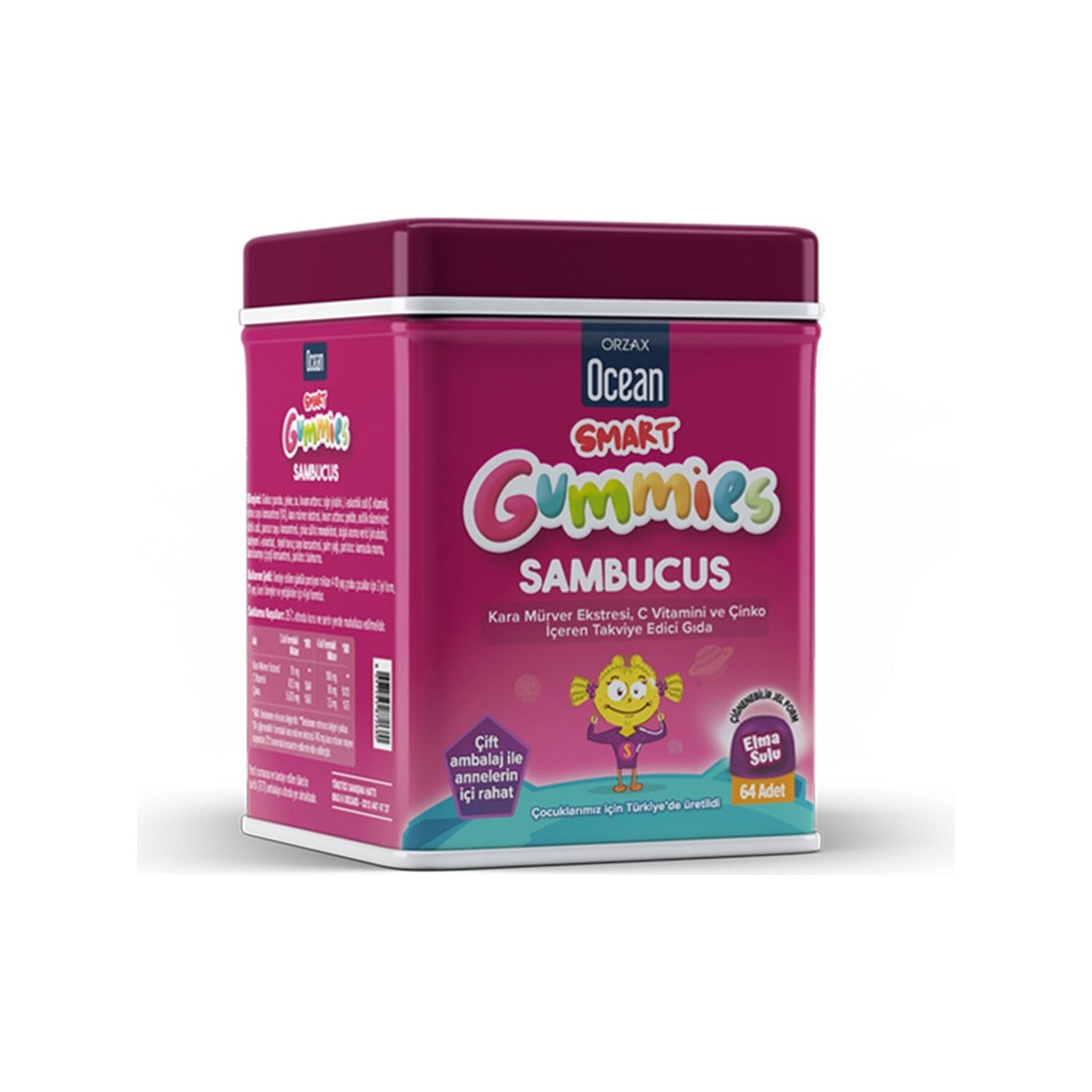 Мультивитаминная добавка Ocean Smart Gummies Sambucus Supplementary Food, 64 таблетки
Мультивитаминная добавка Ocean Smart Gummies Sambucus Supplementary Food, 64 таблетки