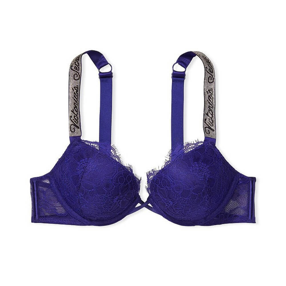 Бюстгальтер пуш-ап Victoria`s Secret Bombshell 2 Sizes Larger Lace & Sparkly Strap, тёмно-синий (Размер 80B)
Бюстгальтер пуш-ап Victoria`s Secret Bombshell 2 Sizes Larger Lace & Sparkly Strap, тёмно-синий (Размер 80B)
