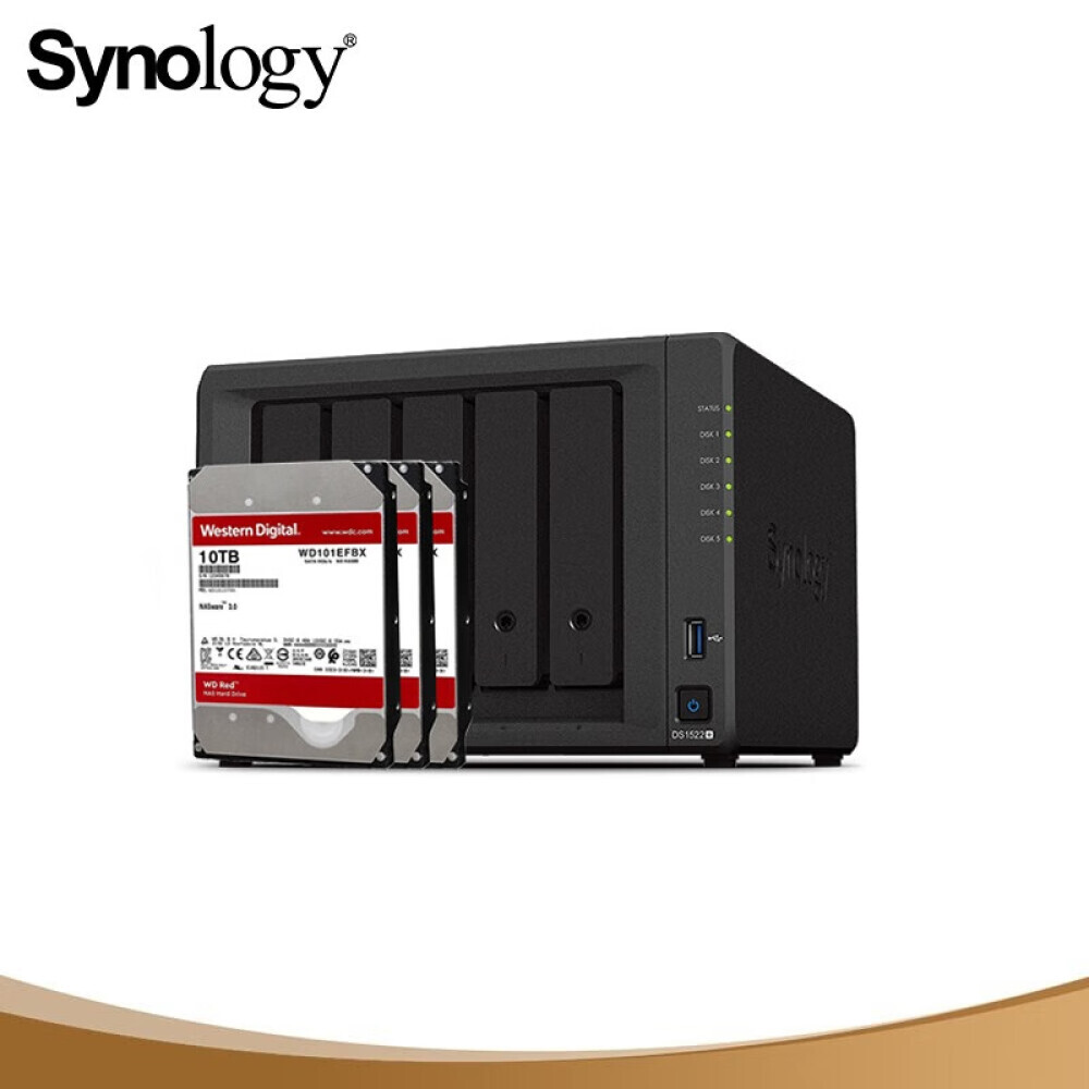 Сетевое хранилище Synology DS1522+ 3-дисковое Western Digital WD101EFBX емкостью 10 ТБ
Сетевое хранилище Synology DS1522+ 3-дисковое Western Digital WD101EFBX емкостью 10 ТБ