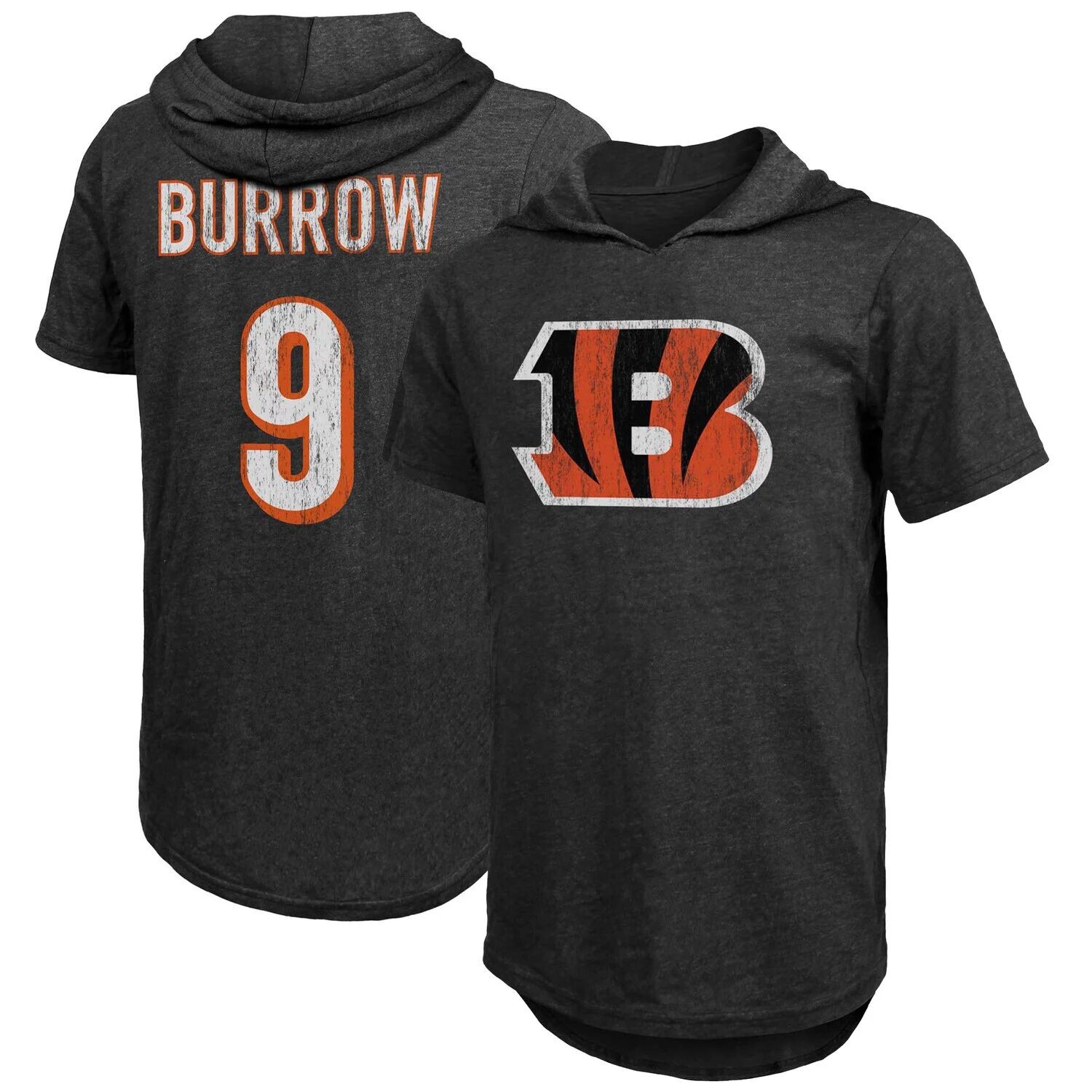 Мужская футболка Fanatics с логотипом Joe Burrow Black Cincinnati Bengals, имя и номер игрока, футболка с капюшоном из трех смесей
Мужская футболка Fanatics с логотипом Joe Burrow Black Cincinnati Bengals, имя и номер игрока, футболка с капюшоном из трех смесей