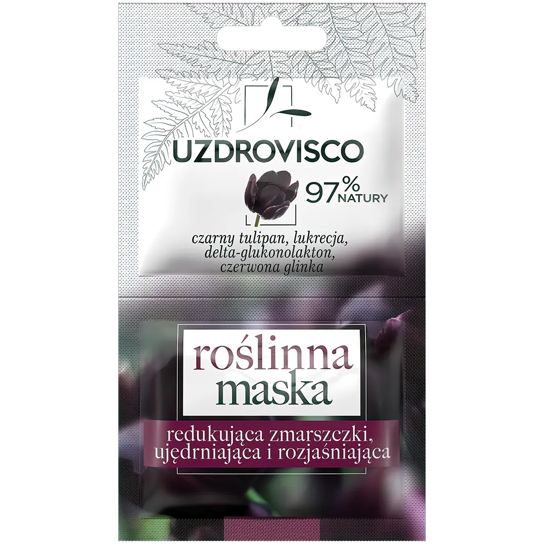 Uzdrovisco Czarny Tulipan укрепляющая и осветляющая маска для лица, 2x5 мл/1 упаковка
Uzdrovisco Czarny Tulipan укрепляющая и осветляющая маска для лица, 2x5 мл/1 упаковка