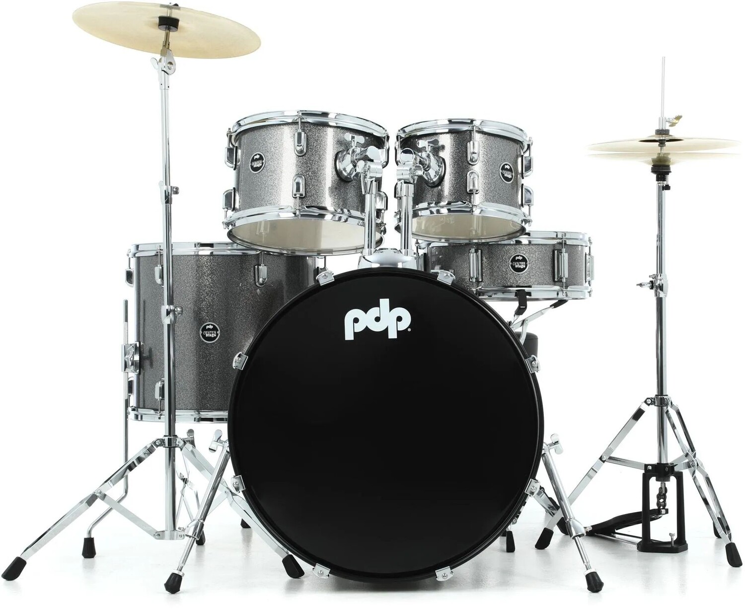 PDP Center Stage PDCE2215KTSS Полный набор ударных из пяти частей с тарелками — Silver Sparkle
PDP Center Stage PDCE2215KTSS Полный набор ударных из пяти частей с тарелками — Silver Sparkle