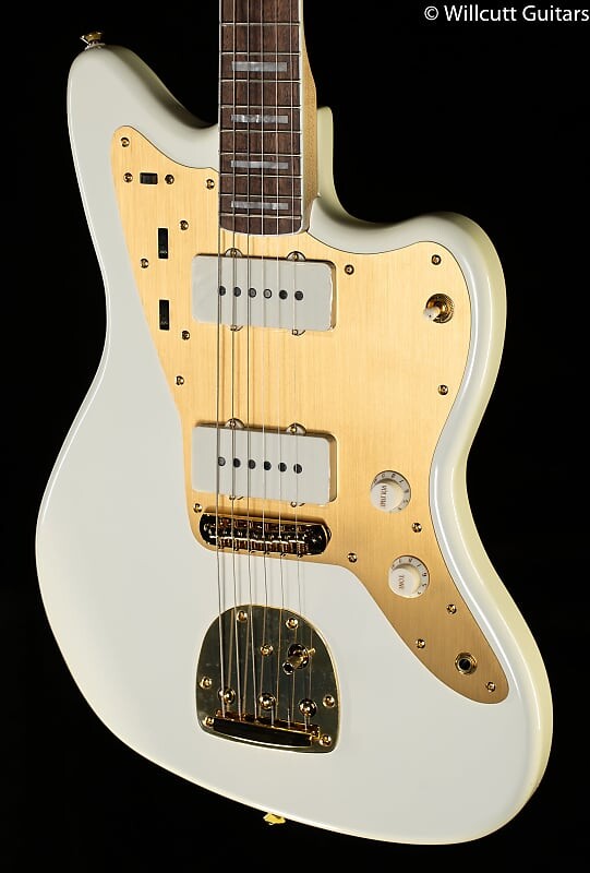 Squier 40th Anniversary Jazzmaster Gold Edition Laurel Fingerboard Gold Anodized Pickguard Olympic White — ICSL21009135-7.68 lbs 40th Anniversary Jazzmaster Gold Edition Laurel Fingerboard Gold Anodized Pickguard - ICSL21009135-7.68 lbs
Squier 40th Anniversary Jazzmaster Gold Edition Laurel Fingerboard Gold Anodized Pickguard Olympic White — ICSL21009135-7.68 lbs 40th Anniversary Jazzmaster Gold Edition Laurel Fingerboard Gold Anodized Pickguard - ICSL21009135-7.68 lbs