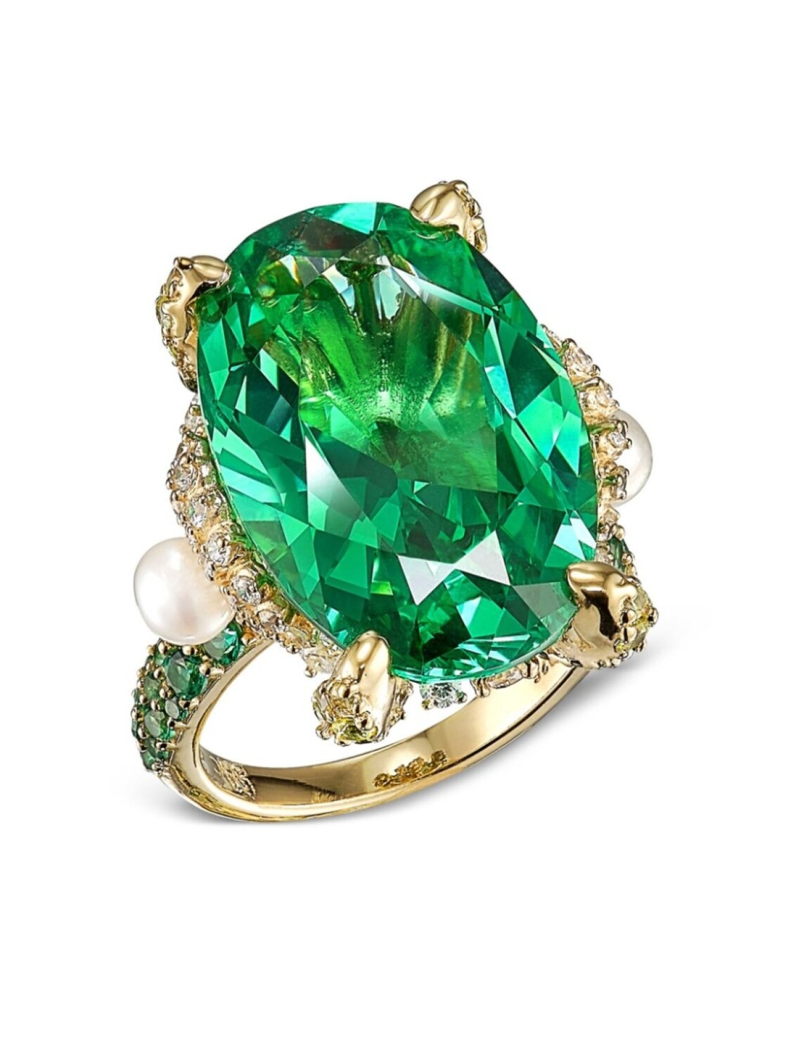 Позолоченное кольцо Tourmaline Mermaid с камнями и жемчугом Anabela Chan, зеленый
Позолоченное кольцо Tourmaline Mermaid с камнями и жемчугом Anabela Chan, зеленый