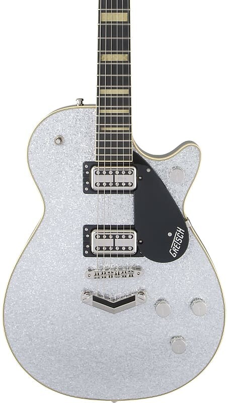 Gretsch G6229 Players Edition Jet BT с накладкой на гриф из розового дерева V-Stoptail Silver Sparkle G6229 Players Edition Jet BT with V-Stoptail
Gretsch G6229 Players Edition Jet BT с накладкой на гриф из розового дерева V-Stoptail Silver Sparkle G6229 Players Edition Jet BT with V-Stoptail