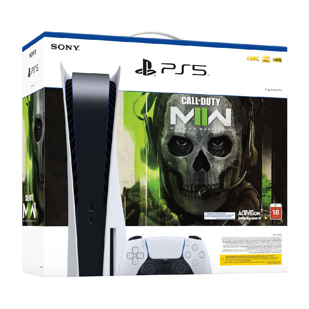 Игровая консоль Sony Playstation 5 Standard Edition Call of Duty Modern Warfare II Bundle, 825 ГБ, белый
Игровая консоль Sony Playstation 5 Standard Edition Call of Duty Modern Warfare II Bundle, 825 ГБ, белый
