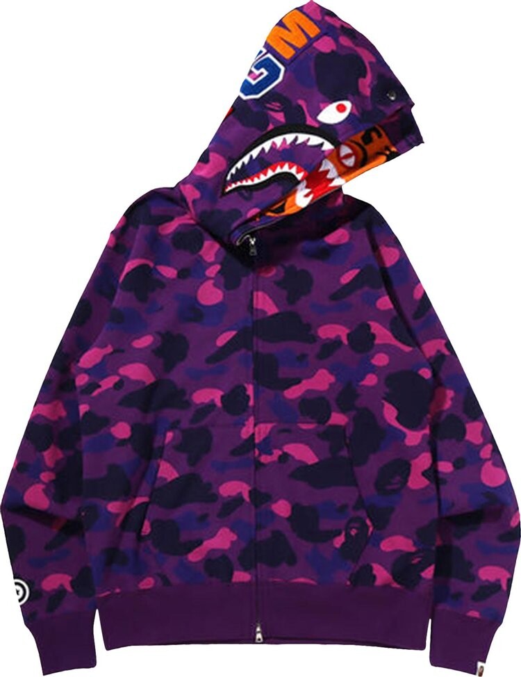 Худи BAPE Color Camo Tiger Shark Wide Full Zip Double Hoodie 'Purple', фиолетовый
Худи BAPE Color Camo Tiger Shark Wide Full Zip Double Hoodie 'Purple', фиолетовый