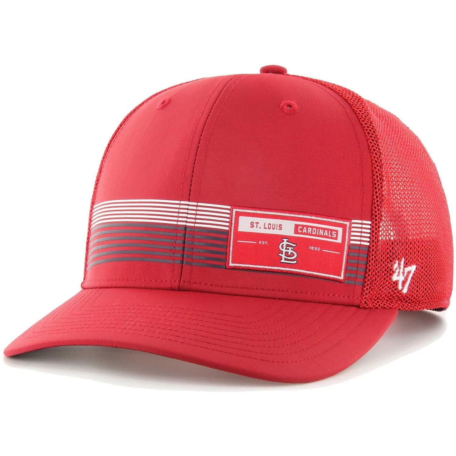 Мужская красная регулируемая шляпа с дальномером brrr Trucker '47 St. Louis Cardinals
Мужская красная регулируемая шляпа с дальномером brrr Trucker '47 St. Louis Cardinals